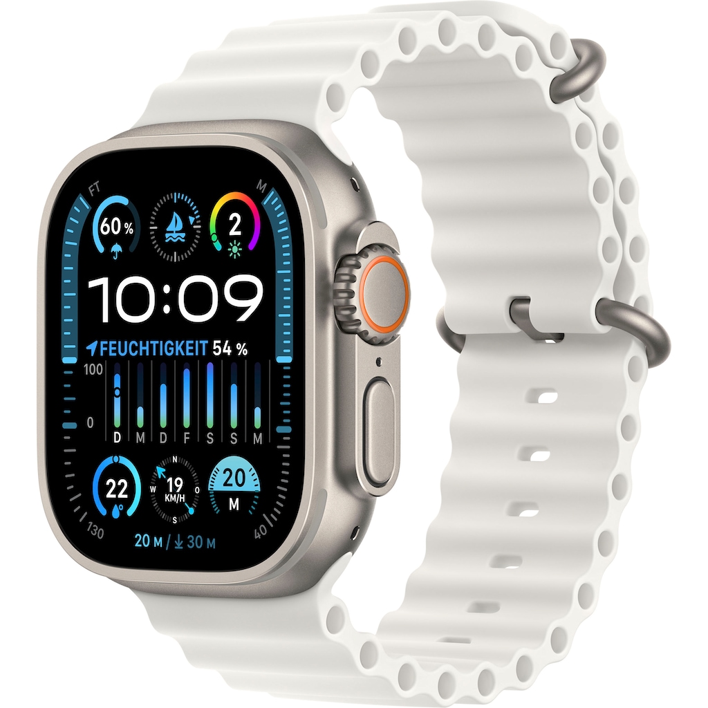Apple Smartwatch »Watch Ultra 2 GPS 49 mm + Cellular Titanium One-Size«, (Watch OS 10)