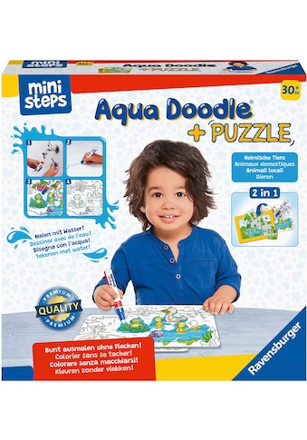 Ravensburger Kreativset »ministeps® Aqua Doodle® Puzzle: Heimische Tiere«, Made in... kaufen