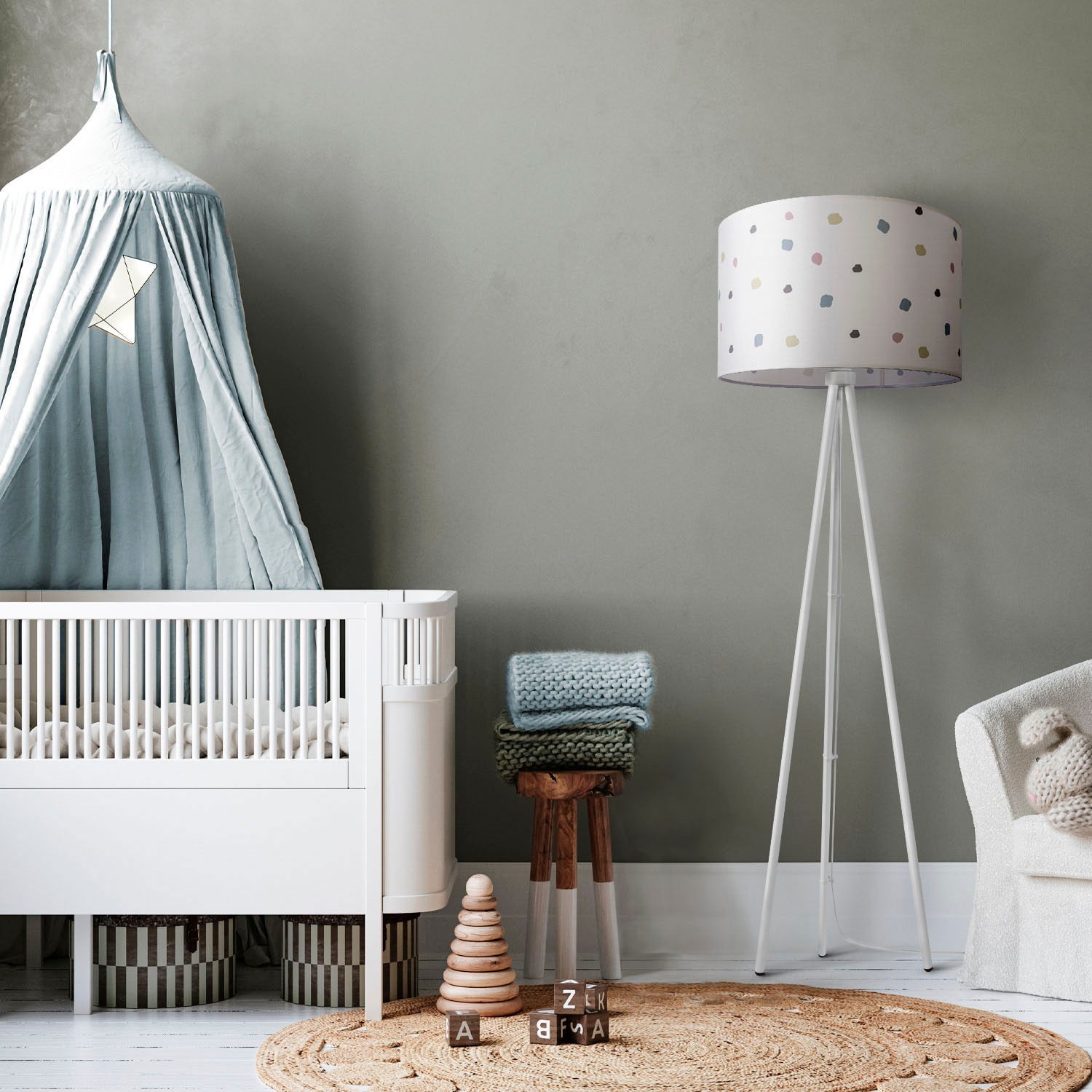 Paco Home Stehlampe »Trina Dots«, Leuchtmittel E27   ohne Leuchtmittel, Dre günstig online kaufen