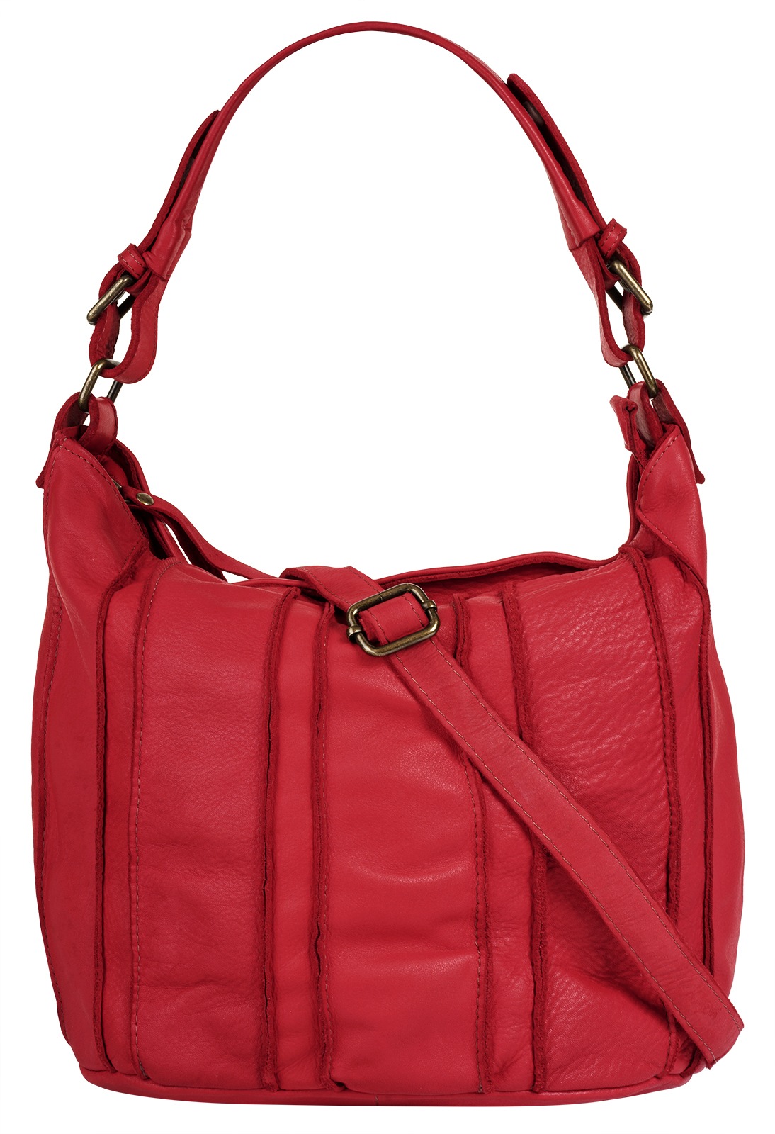 Shopper, echt Leder, Made in Italy, Gr. B/H/T: 35 cm x 27 cm x 20 cm onesize, rot