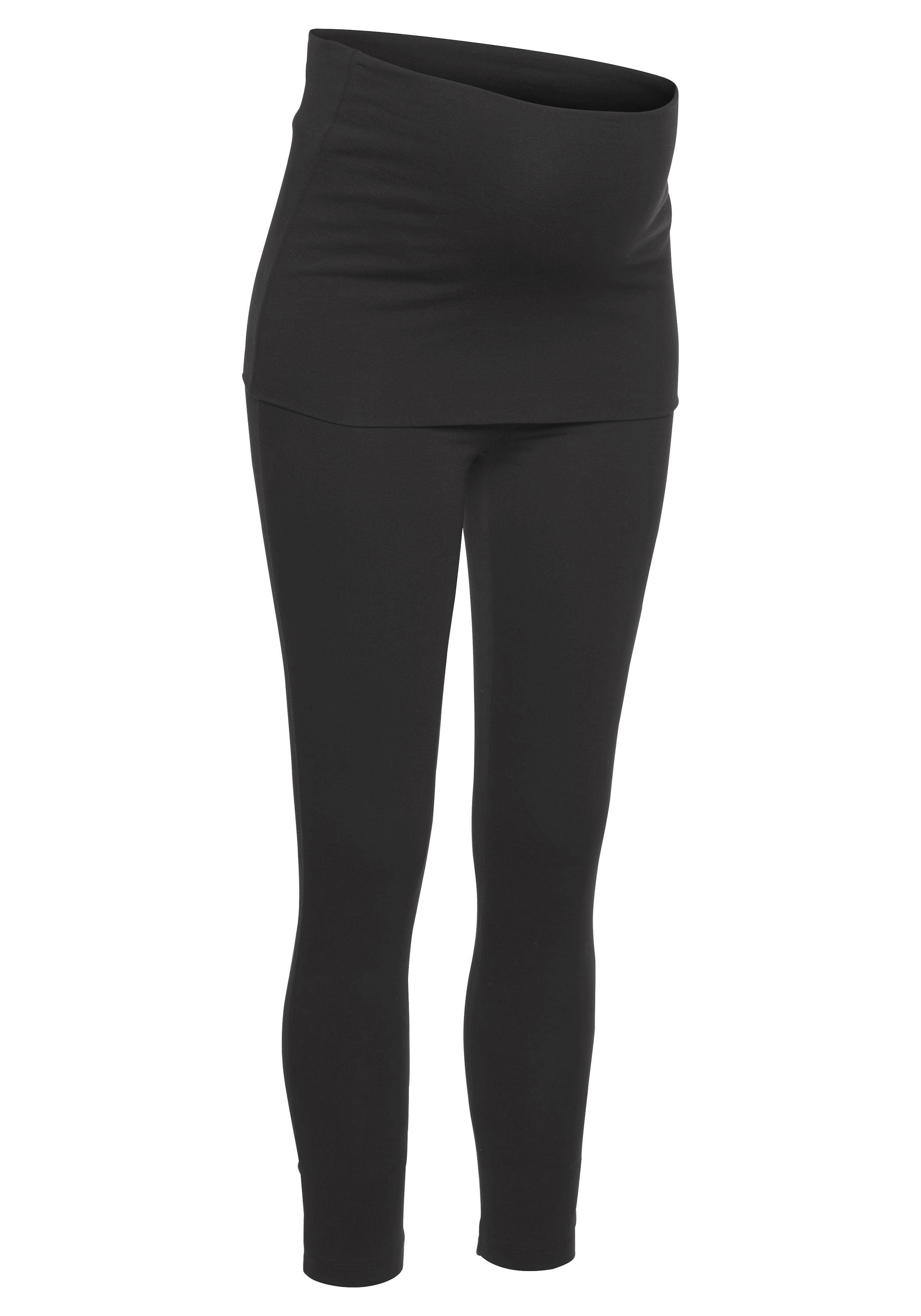 Neun Monate Umstandsleggings », Hose mit extrabreitem Umschlag, 2in1 Optik«  Für Schwangerschaft und Stillzeit