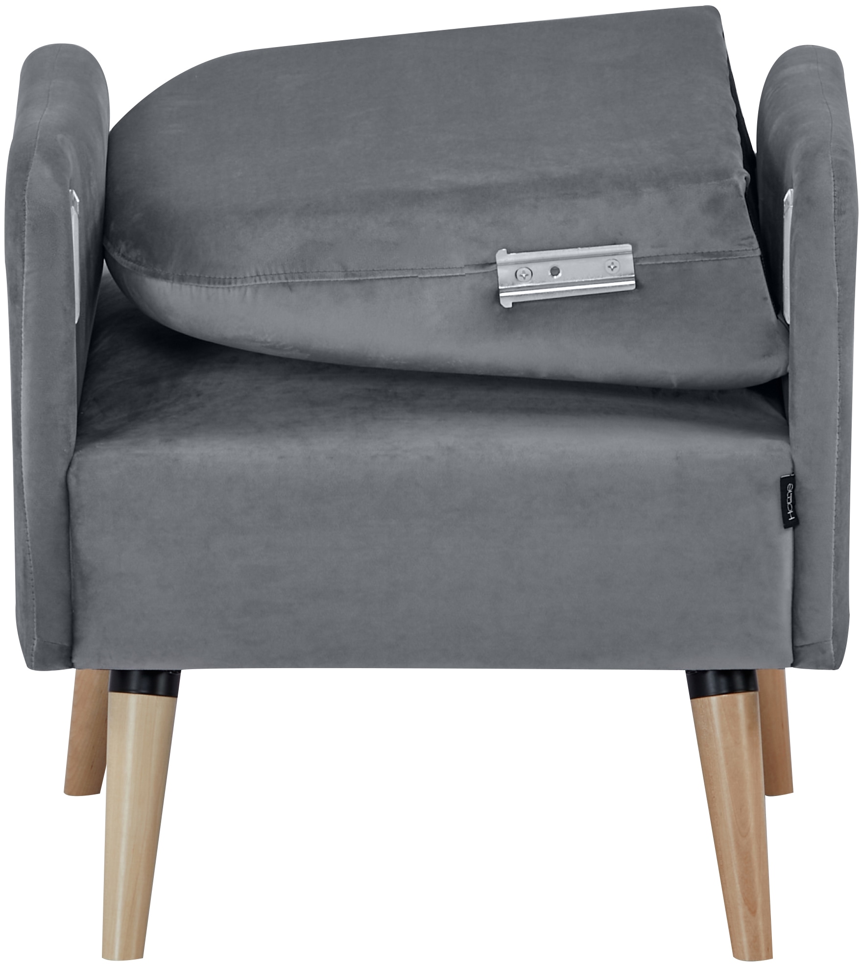 Home affaire Sessel »NAFLA, TV-Sessel in Samtvelours und Webstoff«, Relaxsessel individuell kombinierbar
