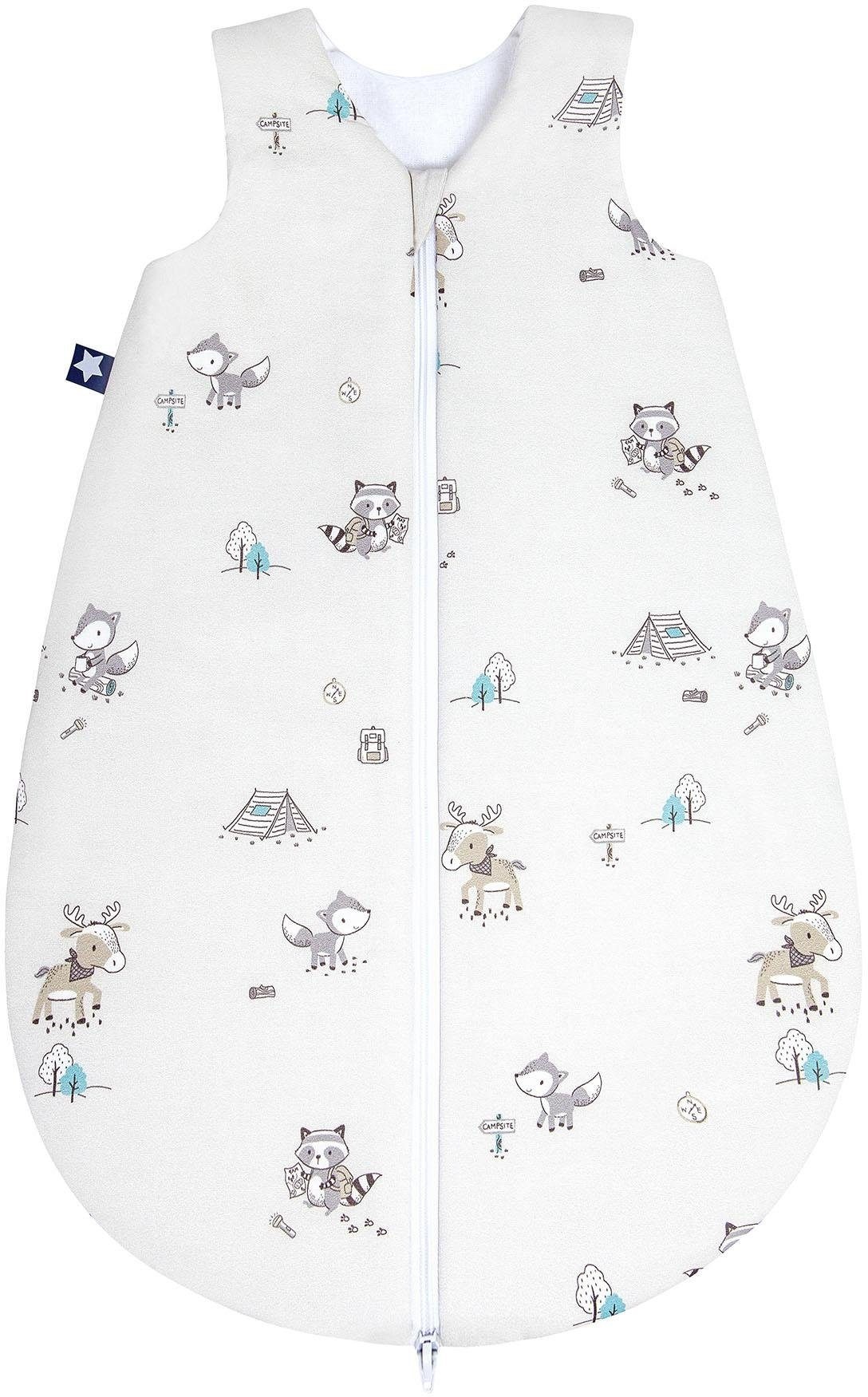 JULIUS ZÖLLNER Babyschlafsack »Fuchs & Elch« weiß Obermaterial: 100% Baumwolle