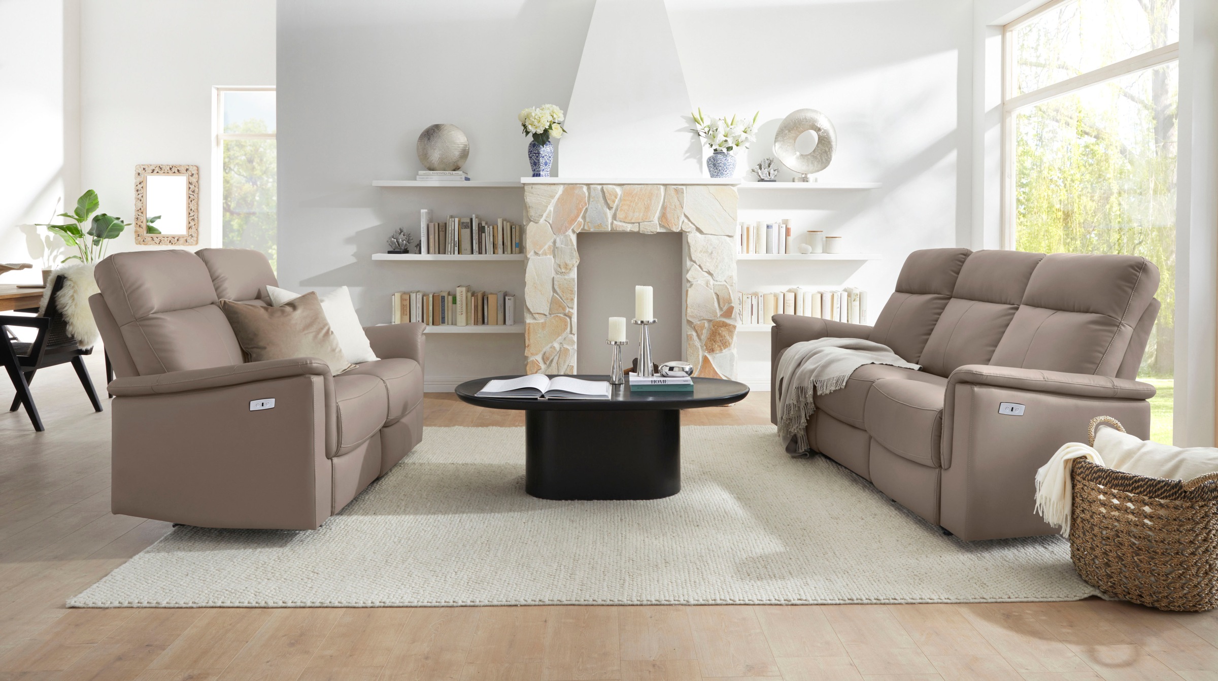 Home affaire 3-Sitzer »Southbrook«, mit manueller und elektrischer Relaxfunktion