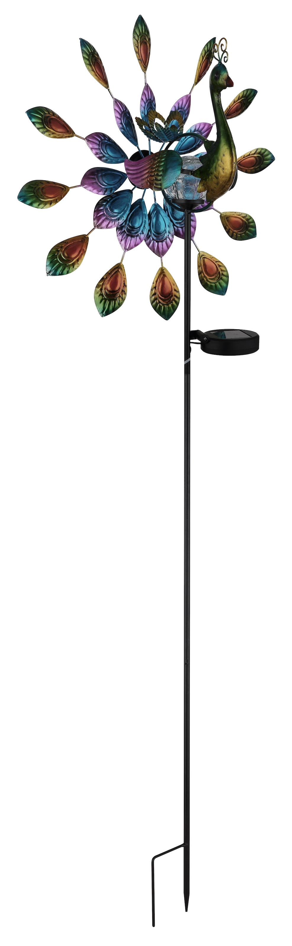 GLOBO LIGHTING LED Solarleuchte »SOLARLEUCHTE METALL SCHWARZ MATT, 1XLED« LED-Modul 1 Stk. Warmweiß Solar Garten Terrasse Außenbeleuchtung Dekoleuchten