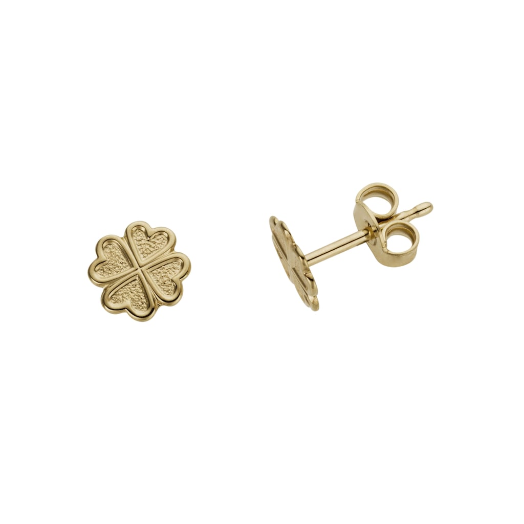 Firetti Paar Ohrstecker »Schmuck Geschenk Gold 333 Ohrschmuck Kleeblätter«, Made in Germany