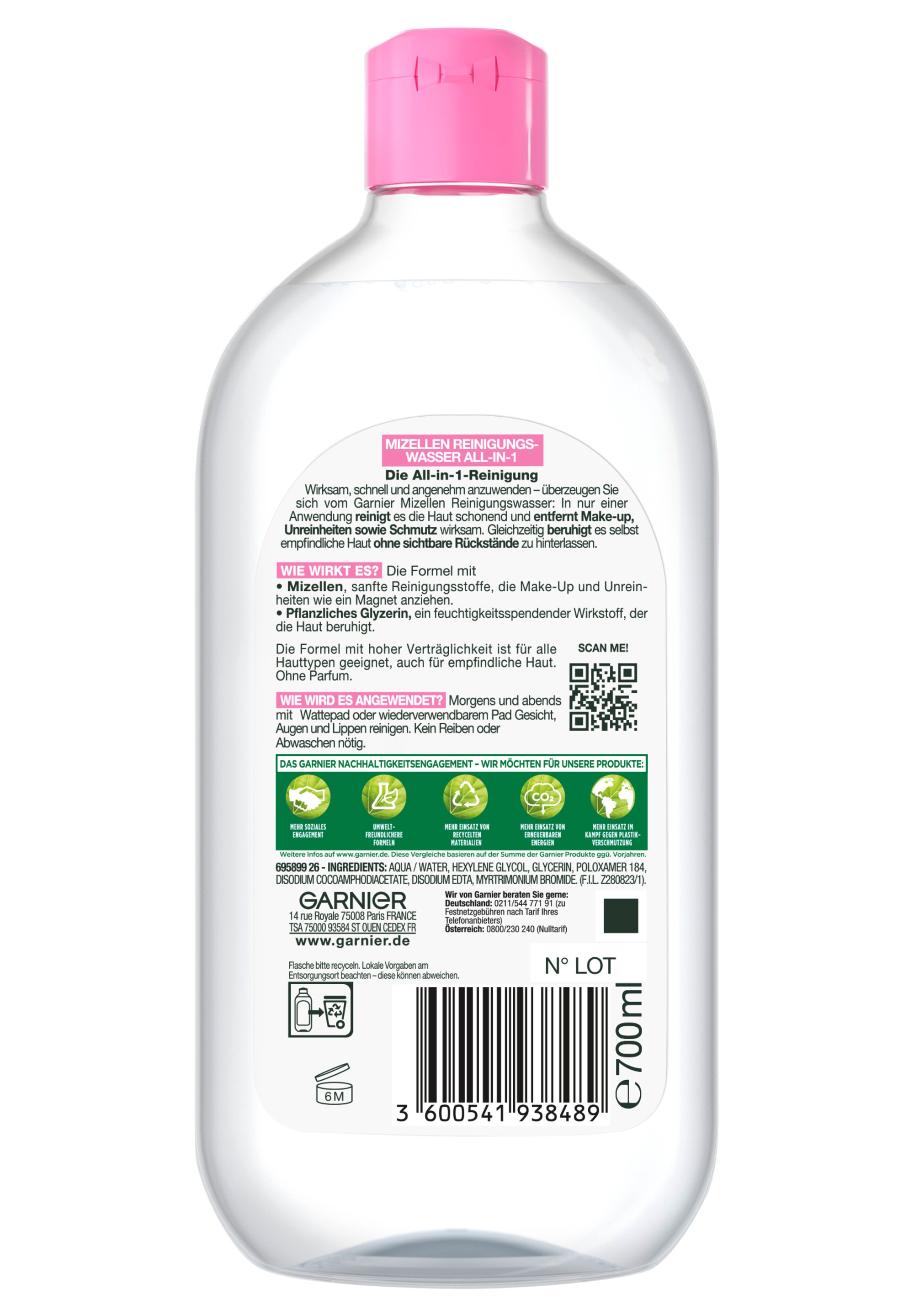 GARNIER Gesichtswasser »GARNIER SKIN ACTIVE MIZELLEN REINIGUNGSWASSER ALL-IN-1« Gesichtswasser