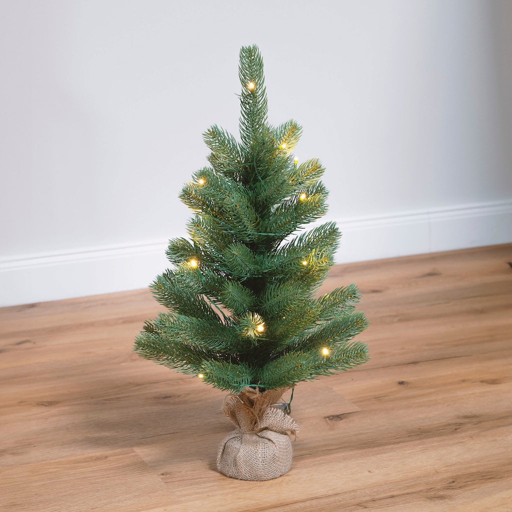 IC Winterworld Künstlicher Weihnachtsbaum »LED-Tannenbaum, künstlicher Christbaum, Höhe ca. 60 cm«, Nordmanntanne