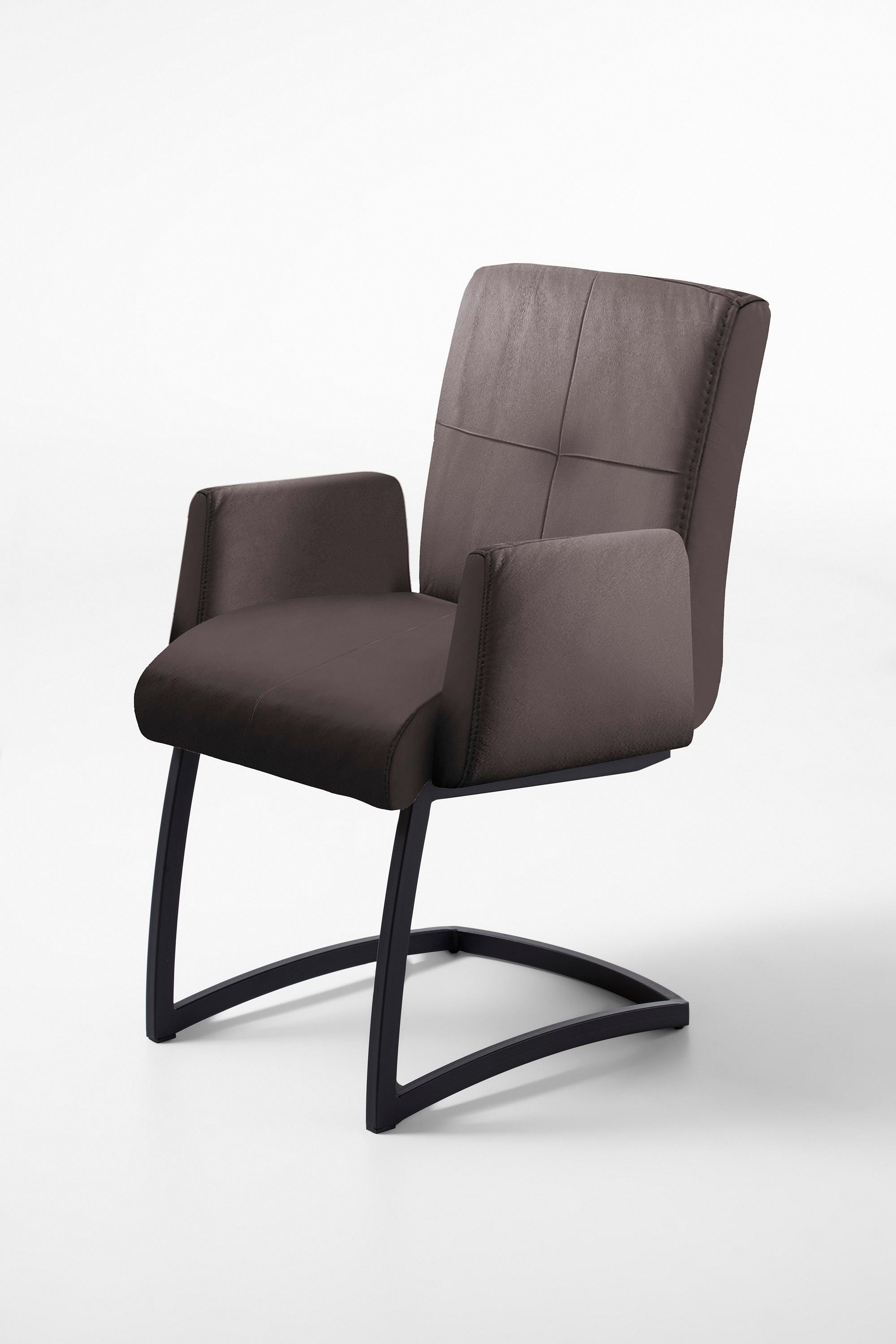 Freischwinger „Affogato“, Kunstleder SOFTLUX, mit Armlehne, schoko + schoko B/H/T: 59 cm x 87 cm x 69 cm