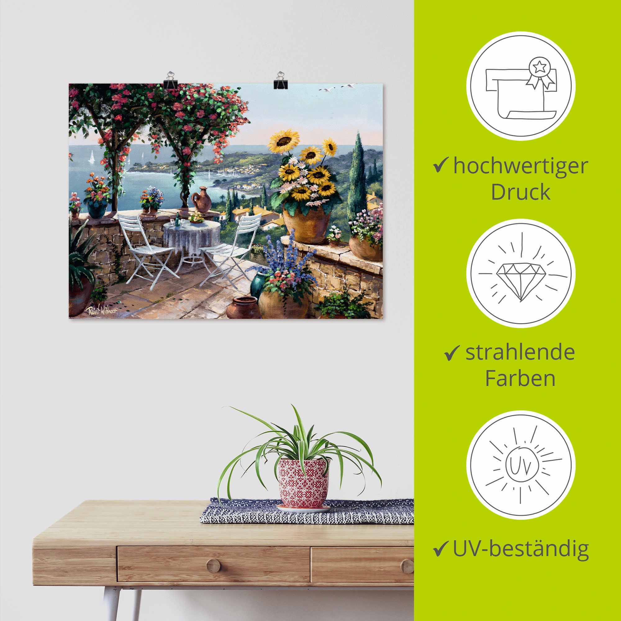 Artland Wandbild »Momente der Meditation«, Garten, (1 St.), als Leinwandbild, Poster, Wandaufkleber in verschied. Größen
