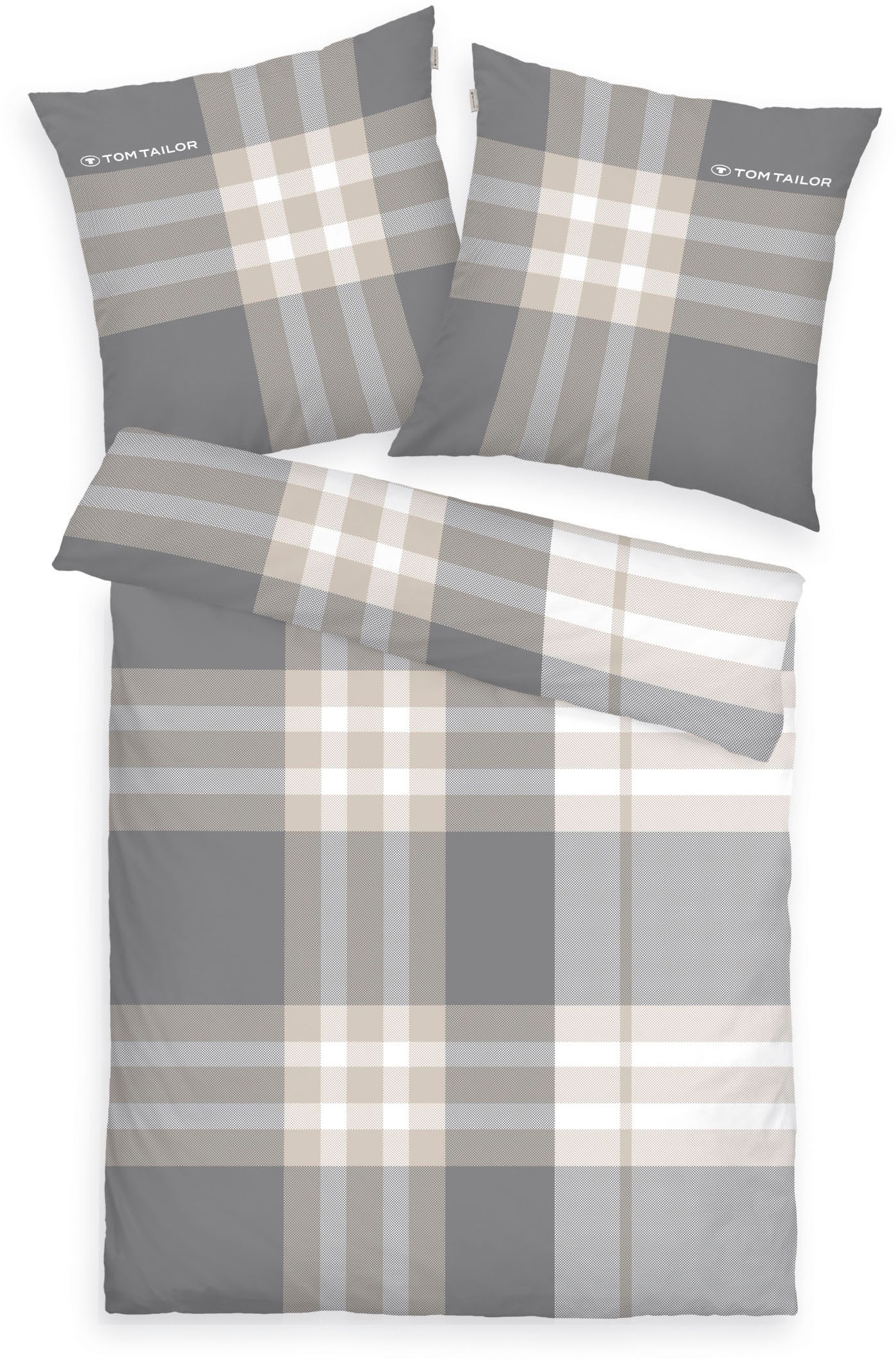 TOM TAILOR HOME Bettwäsche »Nick in Gr. 135x200 oder 155x220 cm«, mit Grati günstig online kaufen