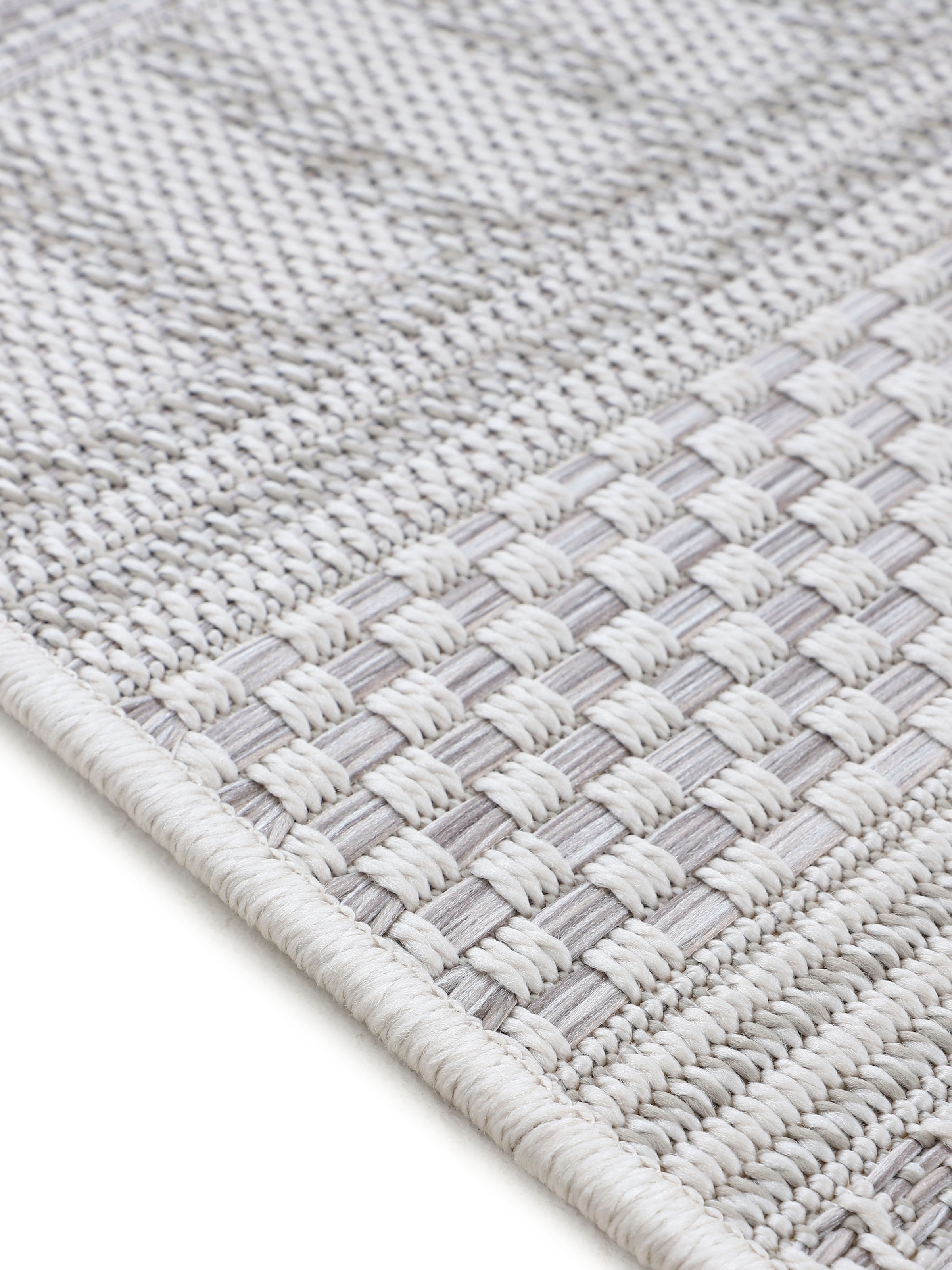 carpetfine Teppich »Boho 100«, rechteckig, 4 mm Höhe, robustes Flachgewebe, Sisal Optik, UV-beständig, Außenbereich