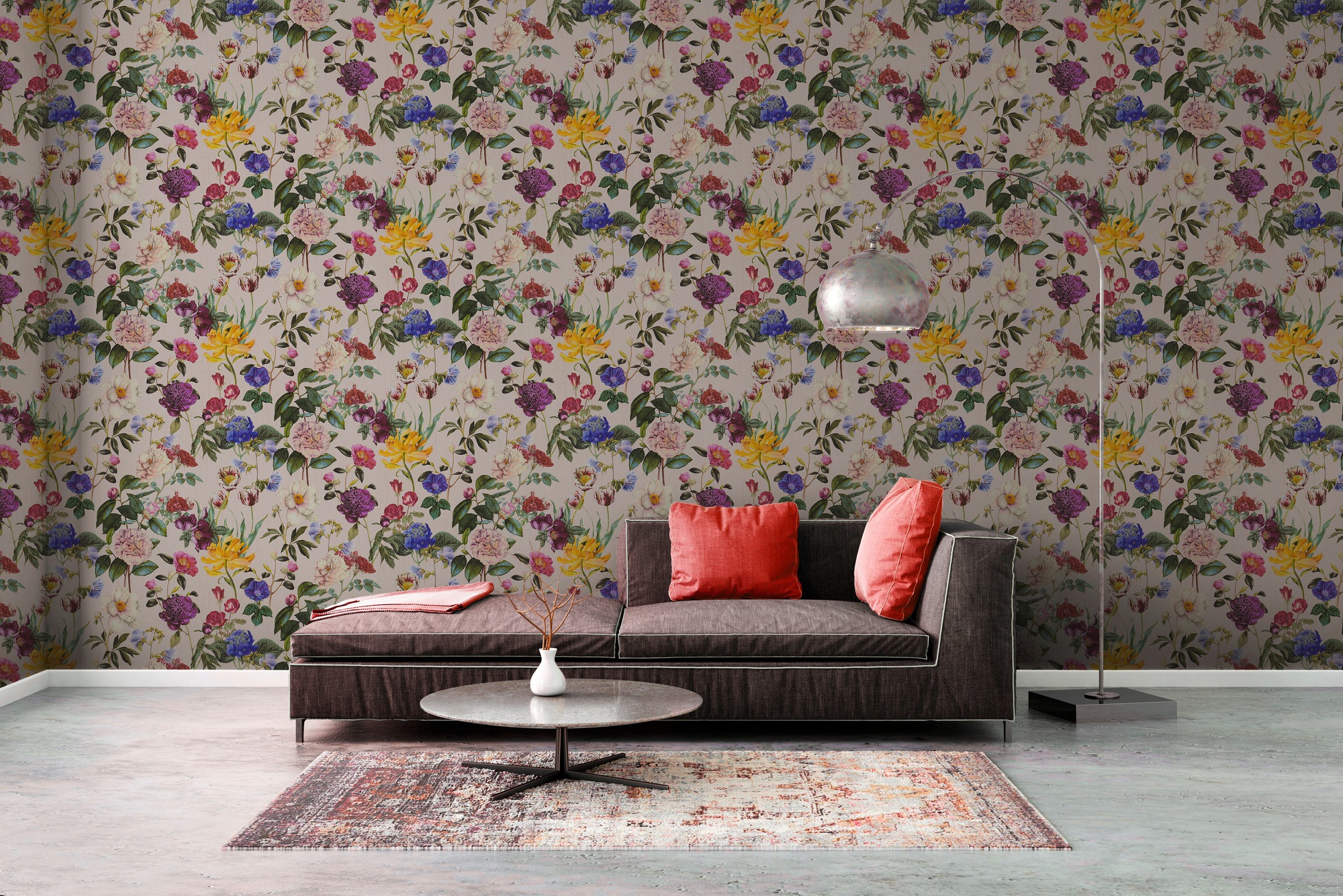 A.S. Création Vliestapete »Jette Joop tropisch floral natürlich«, floral-botanisch-Wald, Blumentapete Tapete Streifen Tapeten Wohnzimmer Schlafzimmer Küche