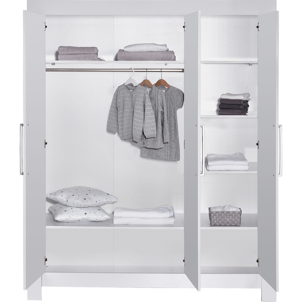 Schardt Babyzimmer-Komplettset »Nordic White«, (Set, 3 St., Kinderbett, Schrank, Wickelkommode)