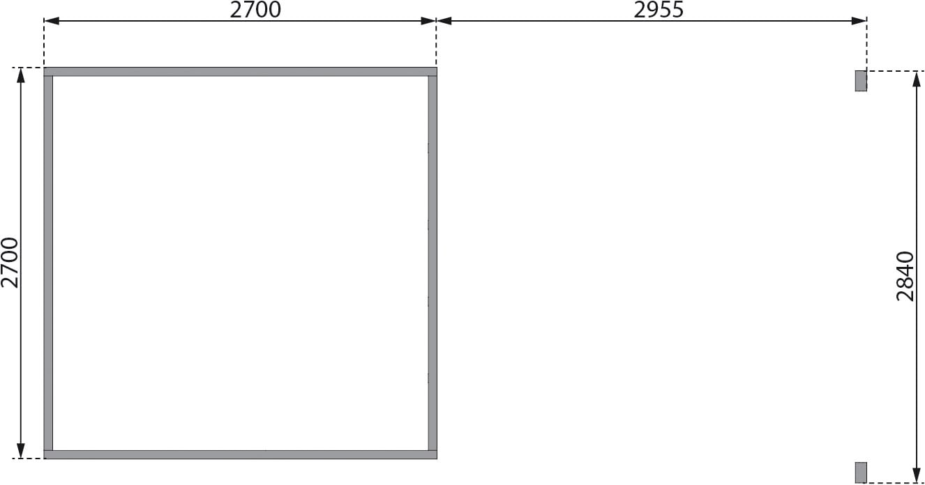 Karibu Gartenhaus »Kolimasee 6«, (Set), mit Anbaudach 3,2 m, naturbelassen