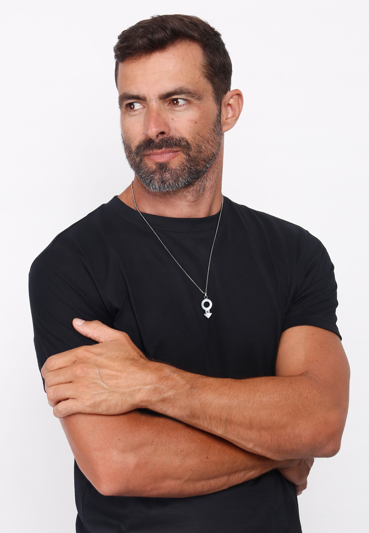 Kuzzoi Lange Kette »Herren Männlich Symbol Trend 925 Silber«