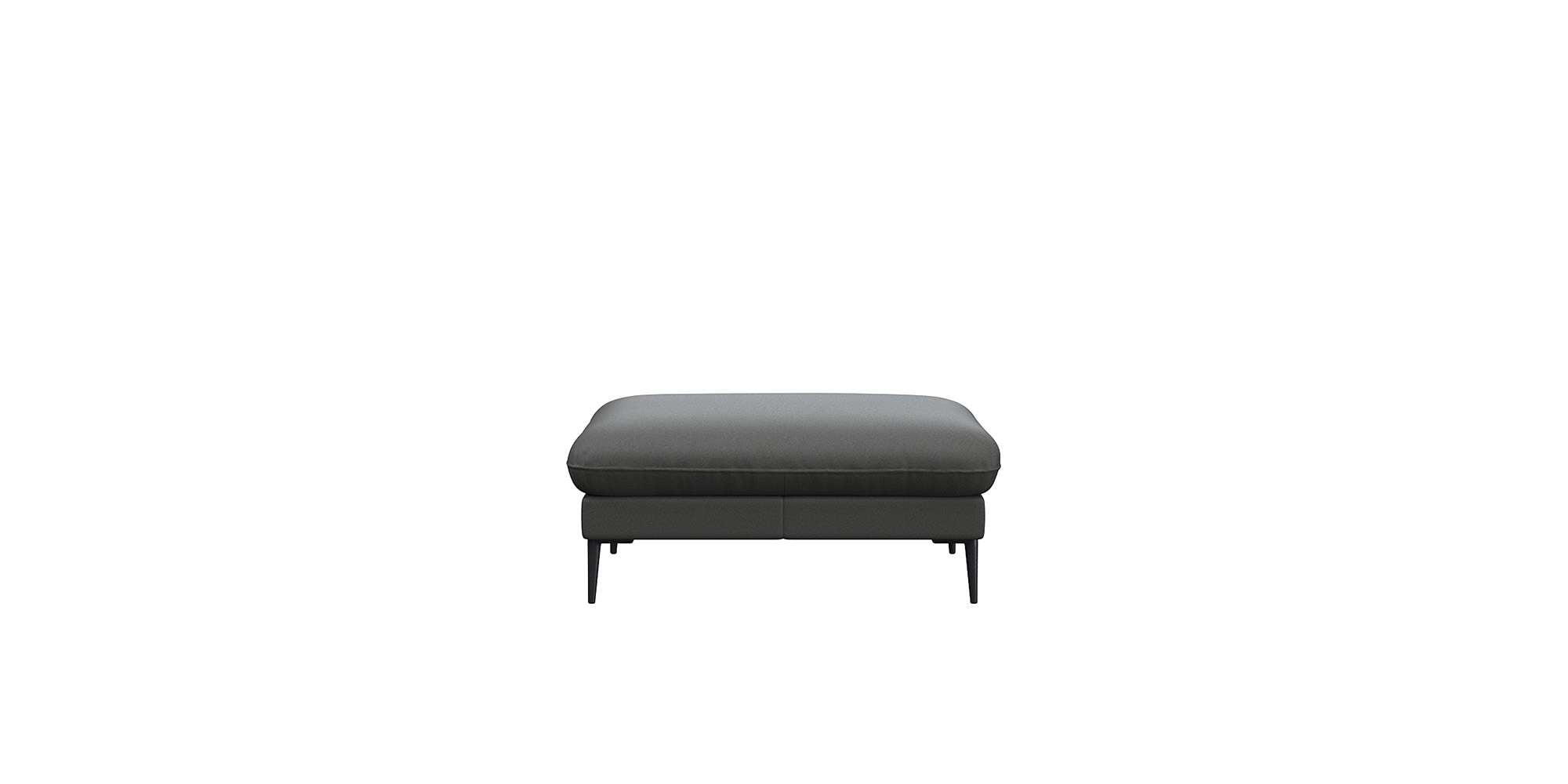 FLEXLUX Pouf »Salino, Fußhocker, Sitzhocker, Polsterhocker,«, Kaltschaum & Stahl-Wellen, Füsse Schwarz