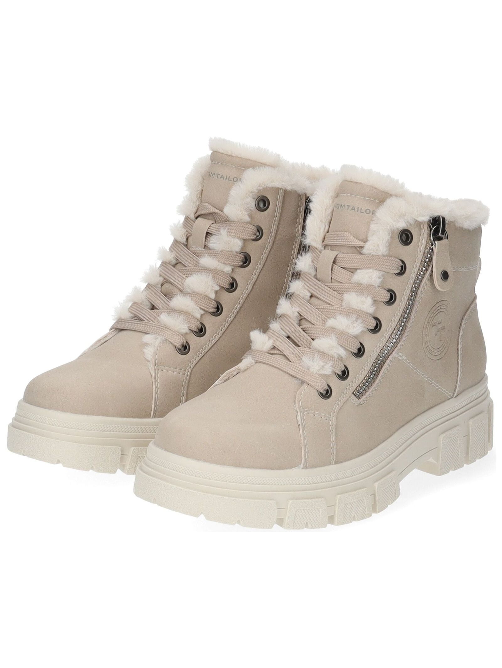 TOM TAILOR Schnürstiefelette »Tom Tailor Stiefelette Lederimitat/Textil«