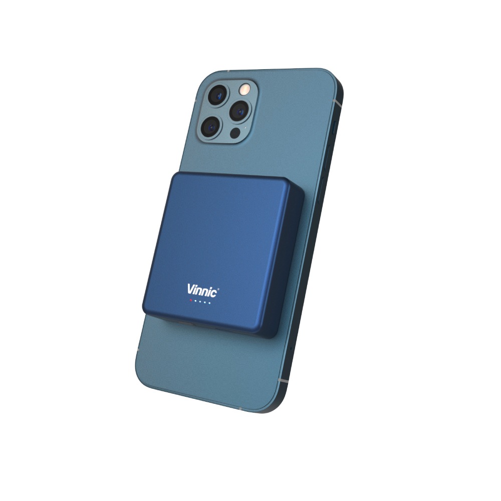 Vinnic Powerbank »MANA Magnetic Wireless Powerbank 8.000mAh«, Vinnic MANA Magnetic Wireless Powerbank 8.000mAh,blue