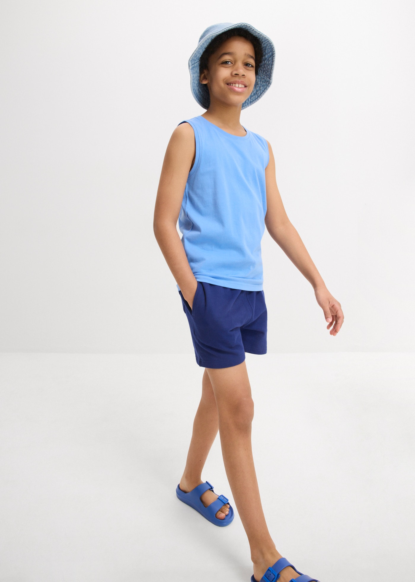 bonprix Tanktop Packung, 5er,  aus Baumwolle, ärmellos, Regular Fit, im 5er-Pack