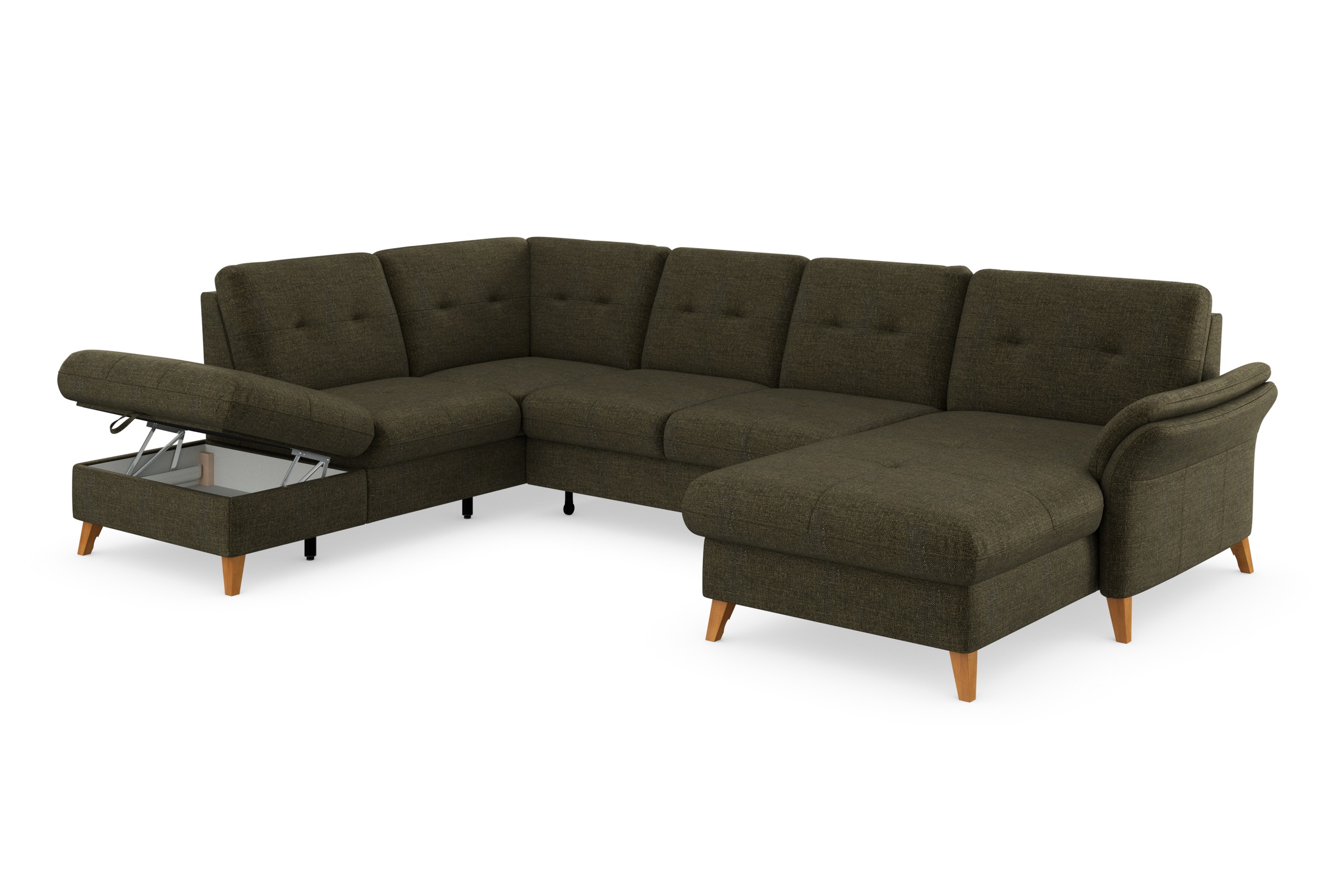 sit&more Wohnlandschaft »Göteborg«, inkl. Sitztiefenverstellung, wahlweise mit Bettfunktion & Bettkasten