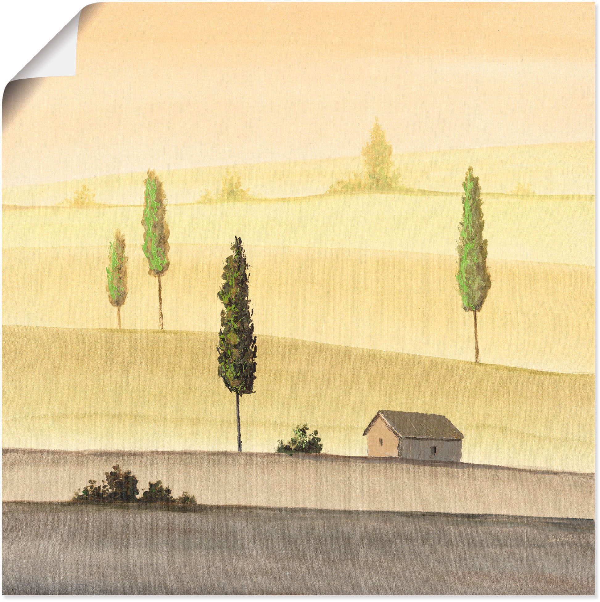 Artland Wandbild in & Leinwandbild, Rechnung (1 Grün Poster Wiesen als versch. Bäume, St.), Wandaufkleber kaufen in Größen I«, oder »Landschaft Alubild, auf