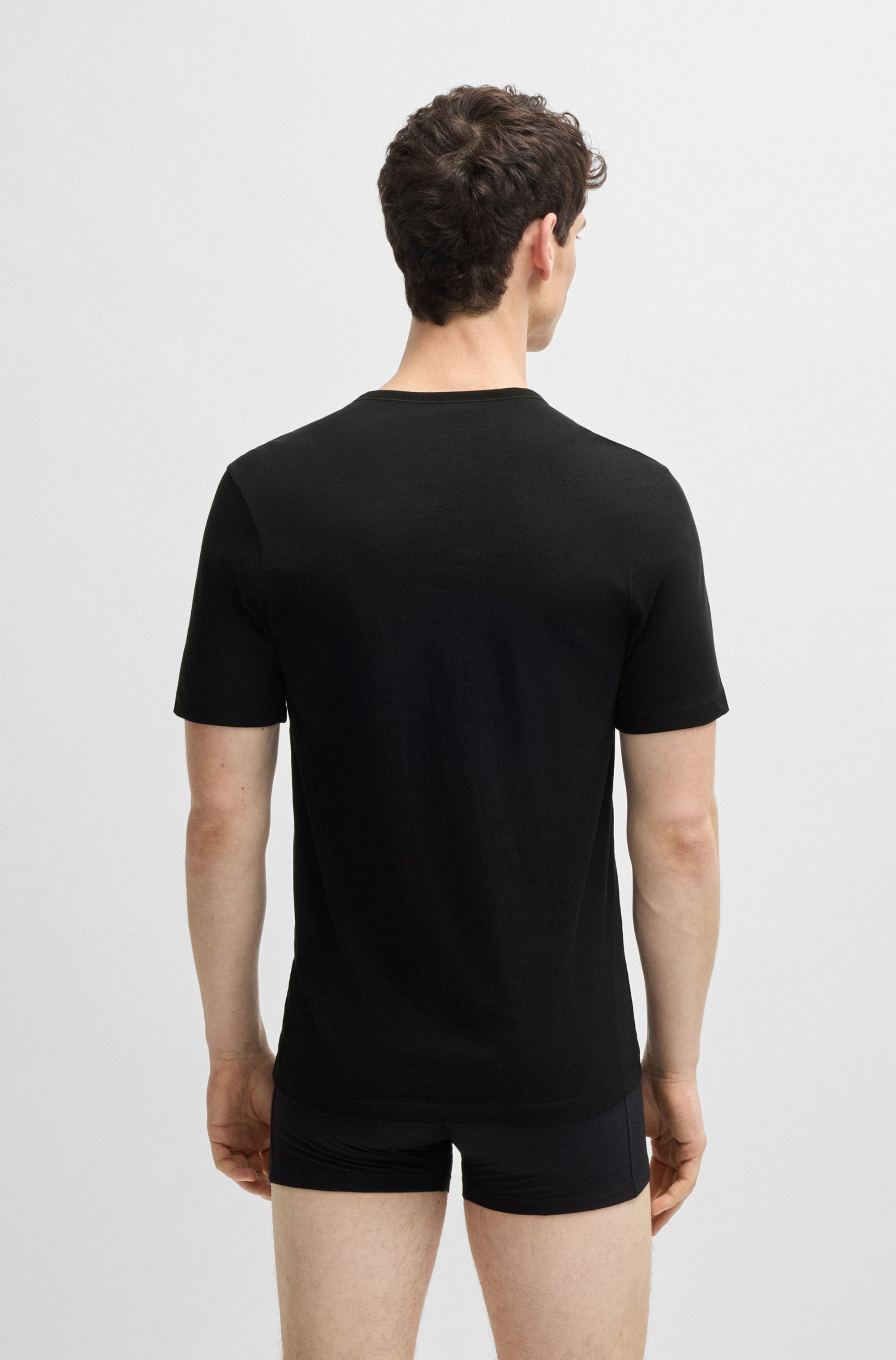 BOSS T-Shirt »Rundhals BOSS ONE x David Beckham«, (Packung, 3 tlg., 3er-Pack), mit dezentem BOSS Logo-Print