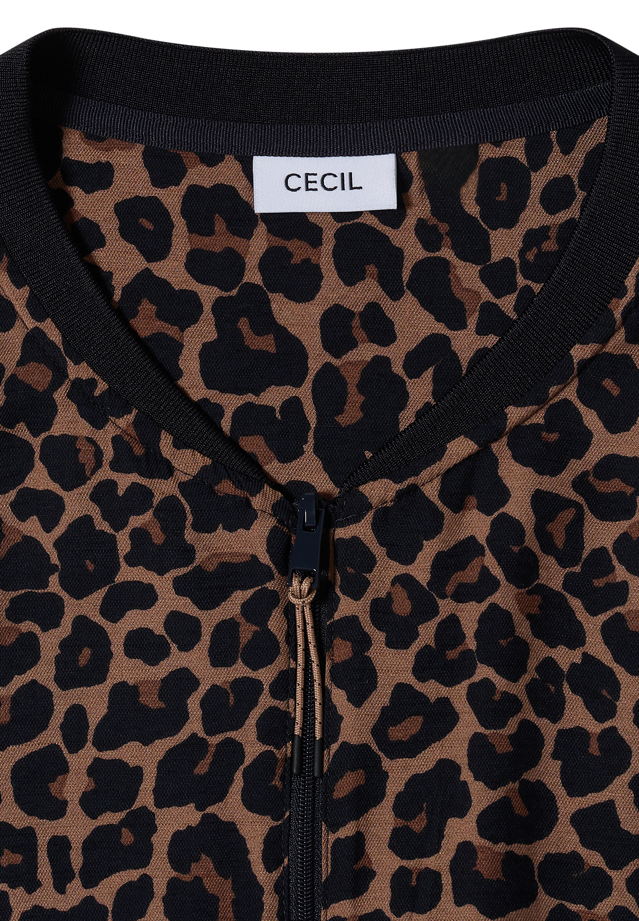 Cecil Blouson Elastikbund, Viskosemischung, Animal Print