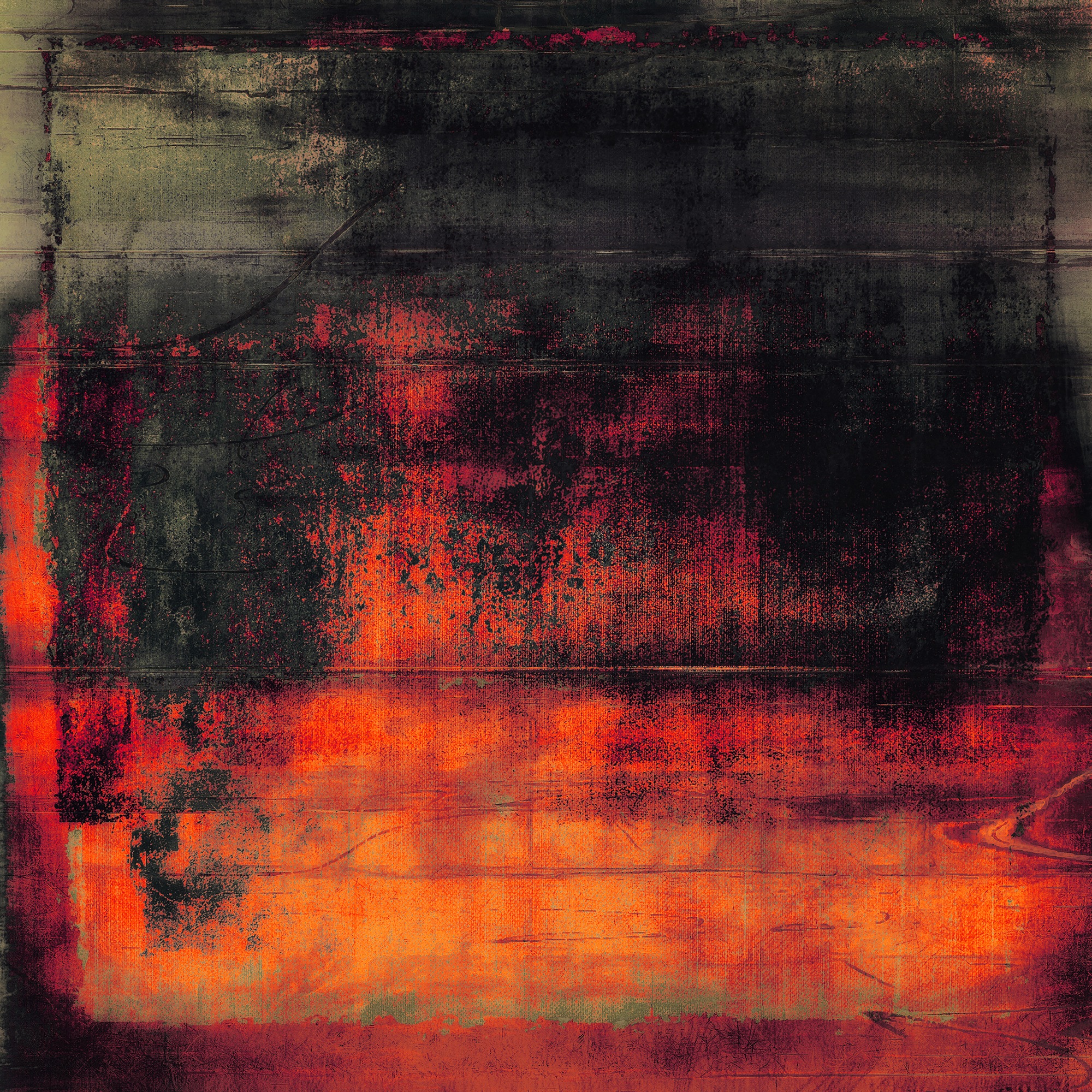 queence Leinwandbild »The Dark«, Abstrakt-Kunst-Modern, (1 St.), Akustikbil günstig online kaufen