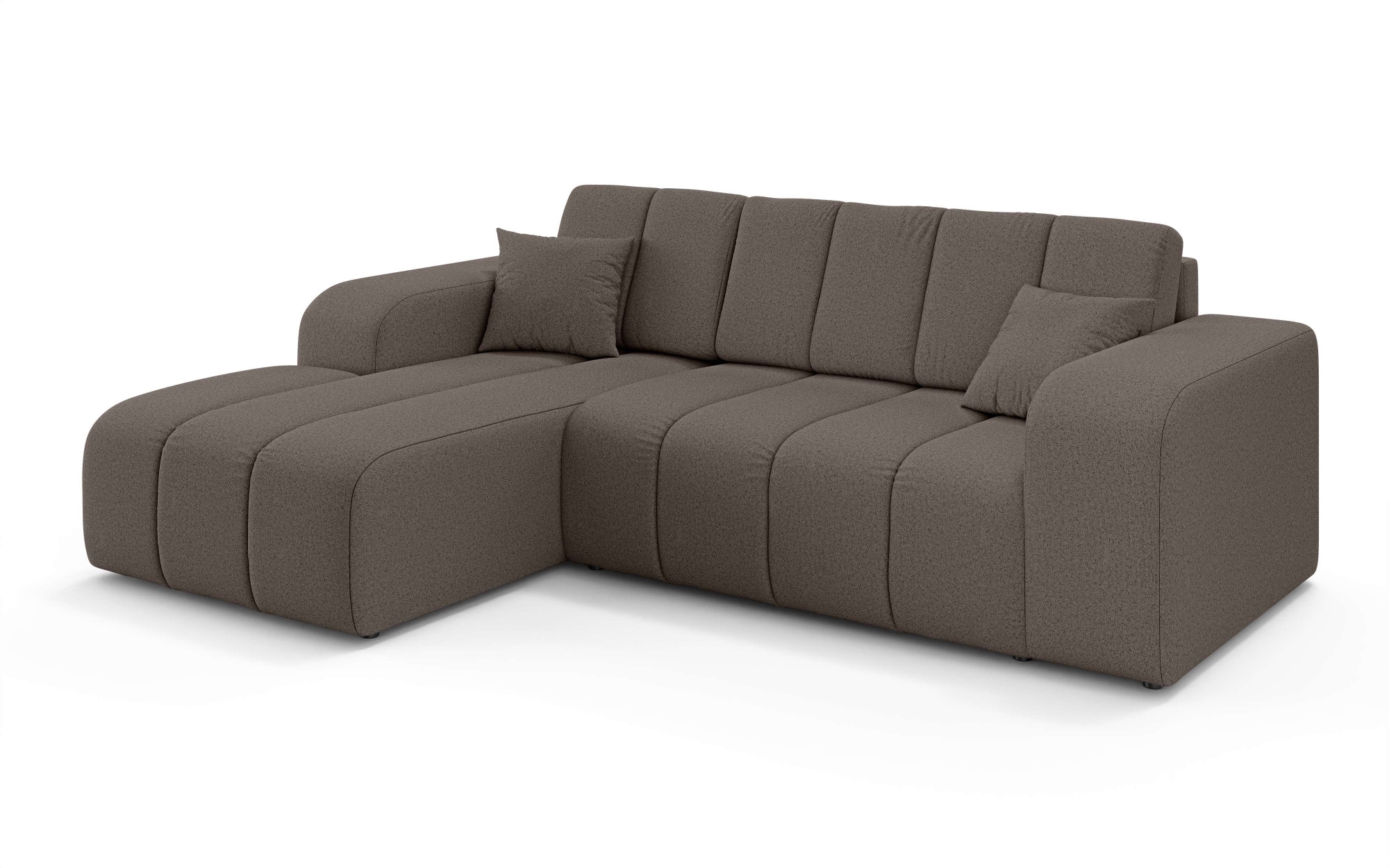 INOSIGN Ecksofa »CASSY L-Form, Schlafsofa mit Bettkasten, Maße B/T/H: 245/165/88 cm«, mit 2 Rückenkissen, Recamiere rechts oder links bestellbar