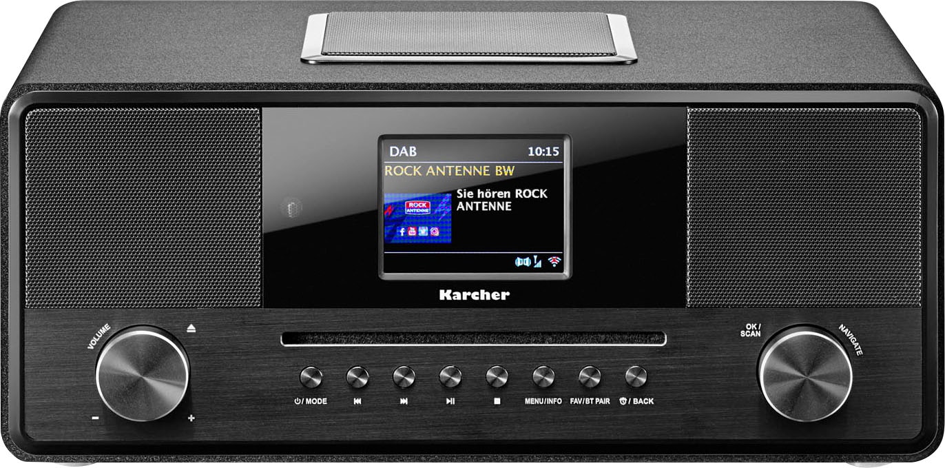 Karcher Internet-Radio »DAB 9000CDI«, (Bluetooth-WLAN Digitalradio (DAB +)-Internetradio-FM-Tuner mit RDS-UKW mit RDS 36 W) auf Rechnung bestellen