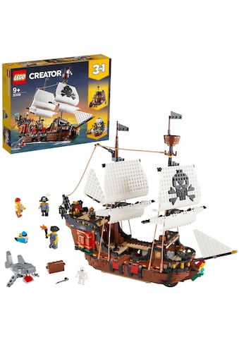 Konstruktionsspielsteine »Piratenschiff (31109), LEGO® Creator 3in1«, (1264 St.), Made...