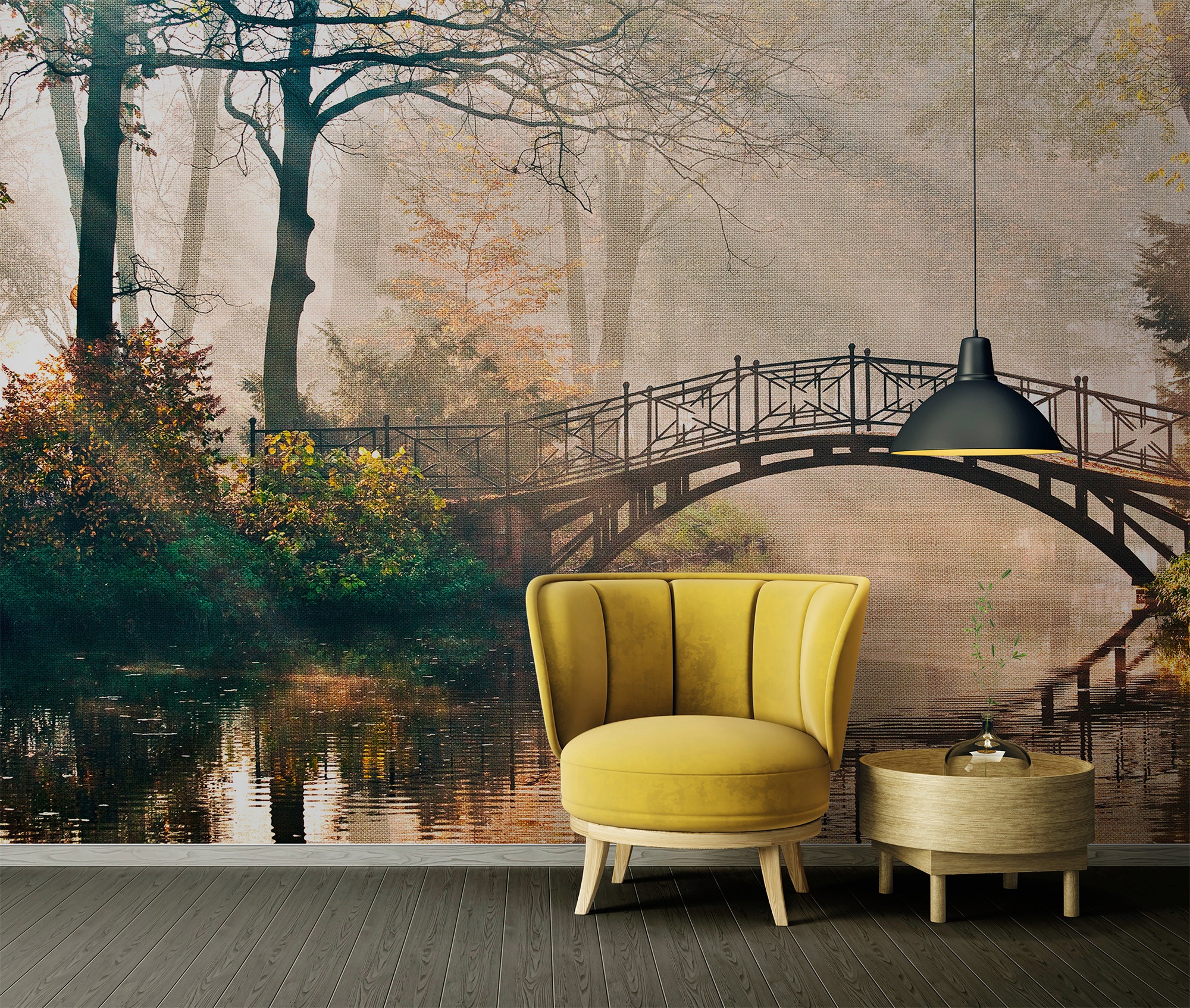 living walls Fototapete »Designwalls Park Bridge 1«, Vlies, Wand, Schräge, Decke