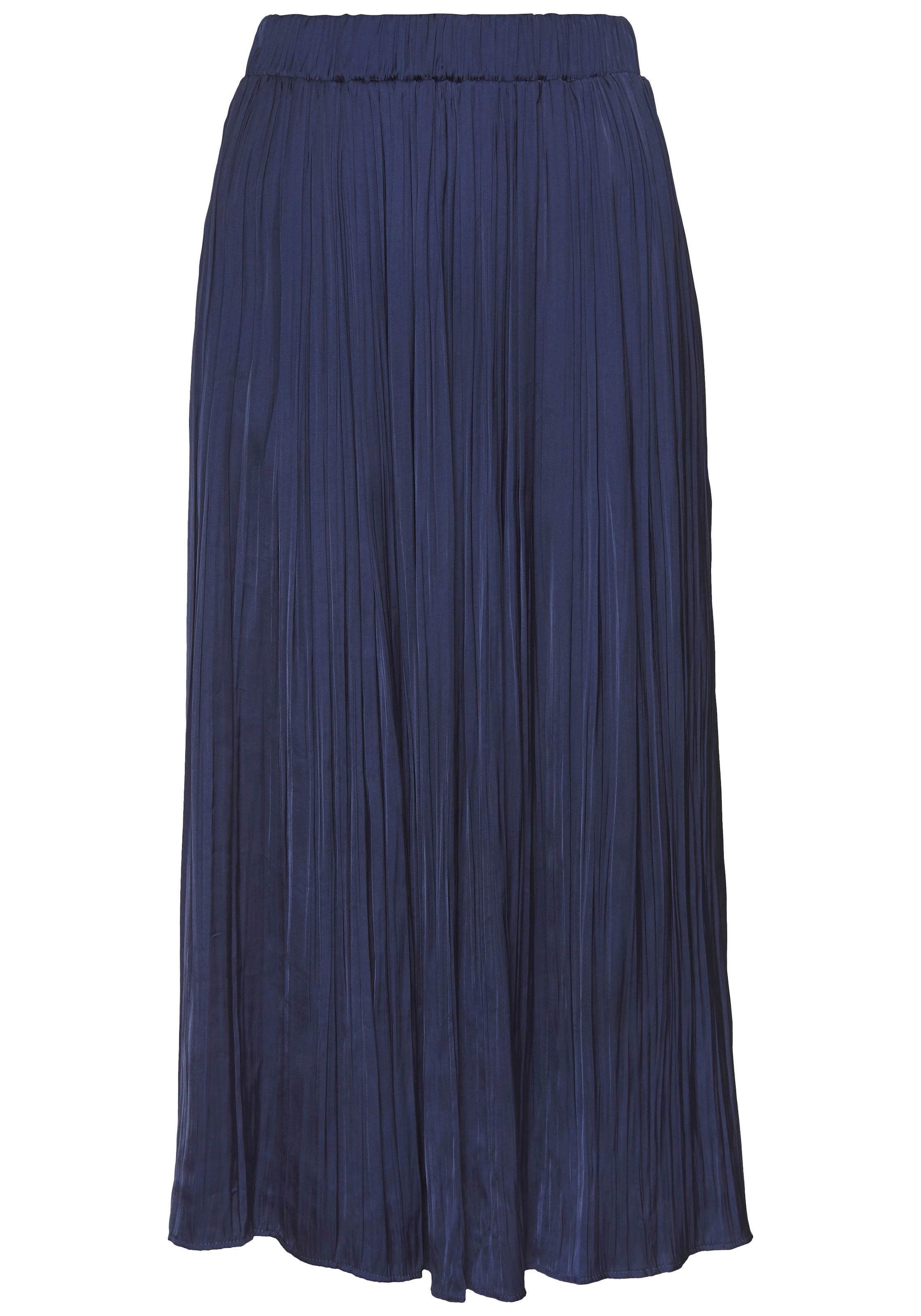LASCANA Maxirock mit Plisseefalten, edel glänzende Ware