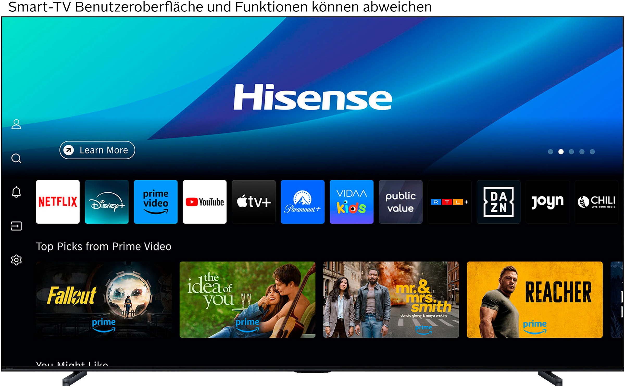 Hisense QLED Mini LED-Fernseher »85U7Q«, 4K Ultra HD, Smart-TV, 4K UHD Mini LED