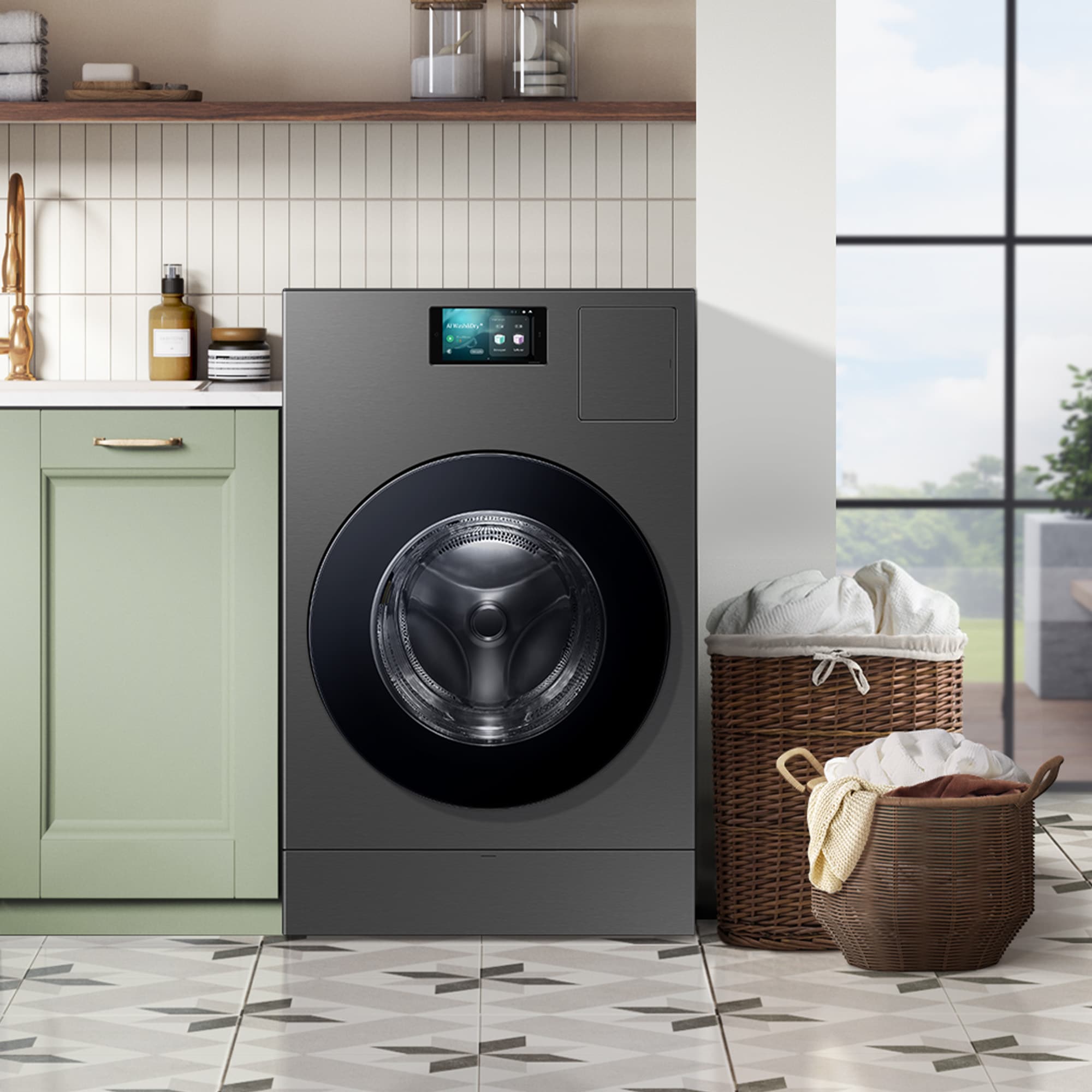 Samsung Waschtrockner »WD18DB8995BZT2«, Trommelreinigung+, Breite 75 cm, Tiefe 92cm, Höhe 111 cm