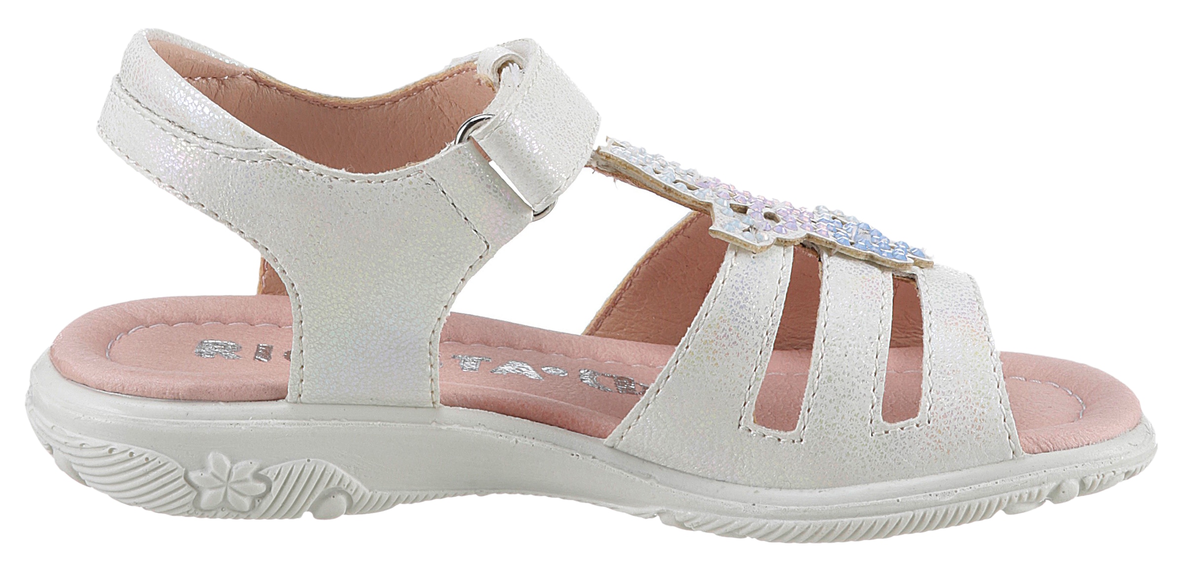 Ricosta Sandale »Celina WMS: mittel«, Sommerschuh, Klettschuh, Sandalette, mit Glitzersteinchen