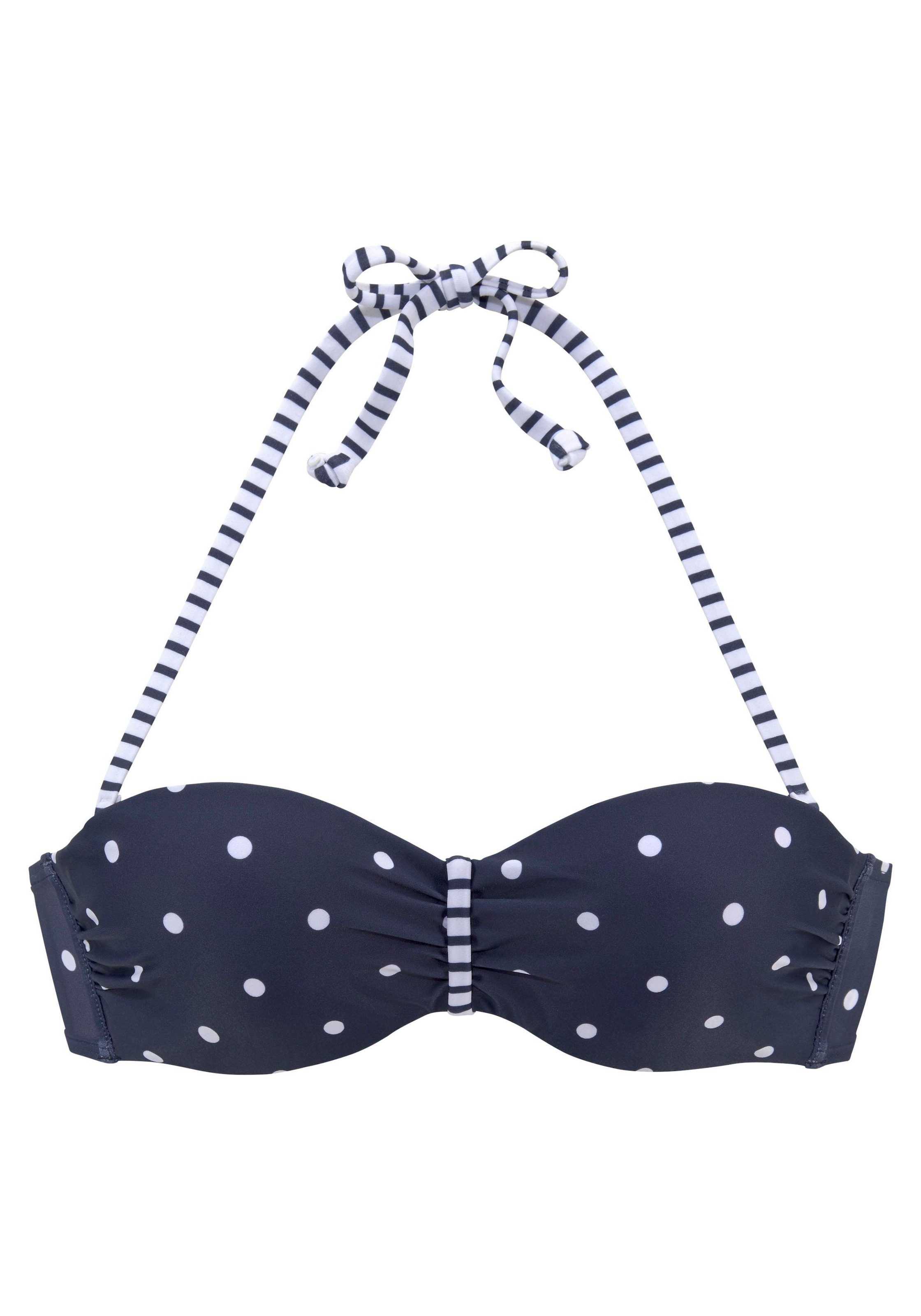 2. Bild von s.Oliver Bügel-Bandeau-Bikini-Top »Audrey«, mit Mustermix aus Punkten und Streifen