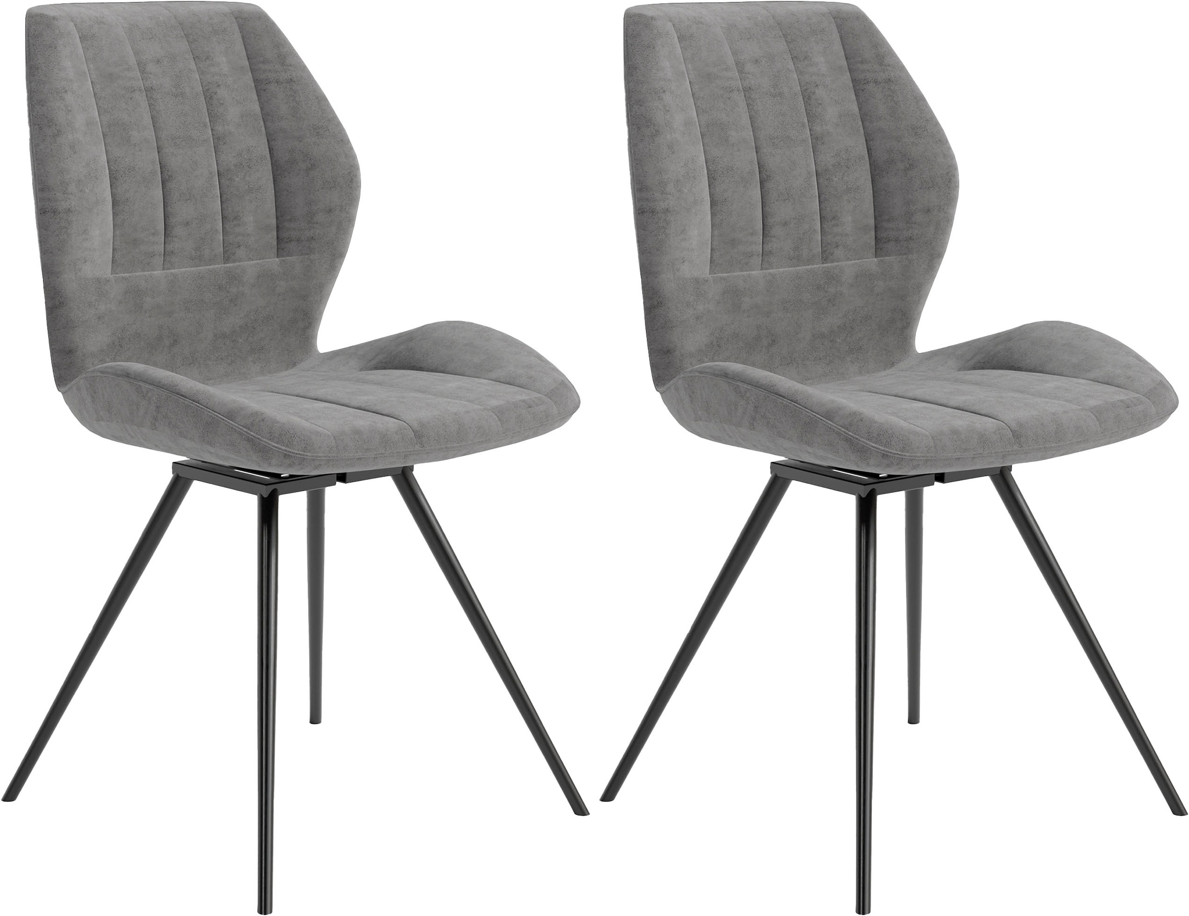 byLIVING Esszimmerstuhl »Manhattan 2er-Set«, (Set), 2 St., Microfaser VINTA günstig online kaufen