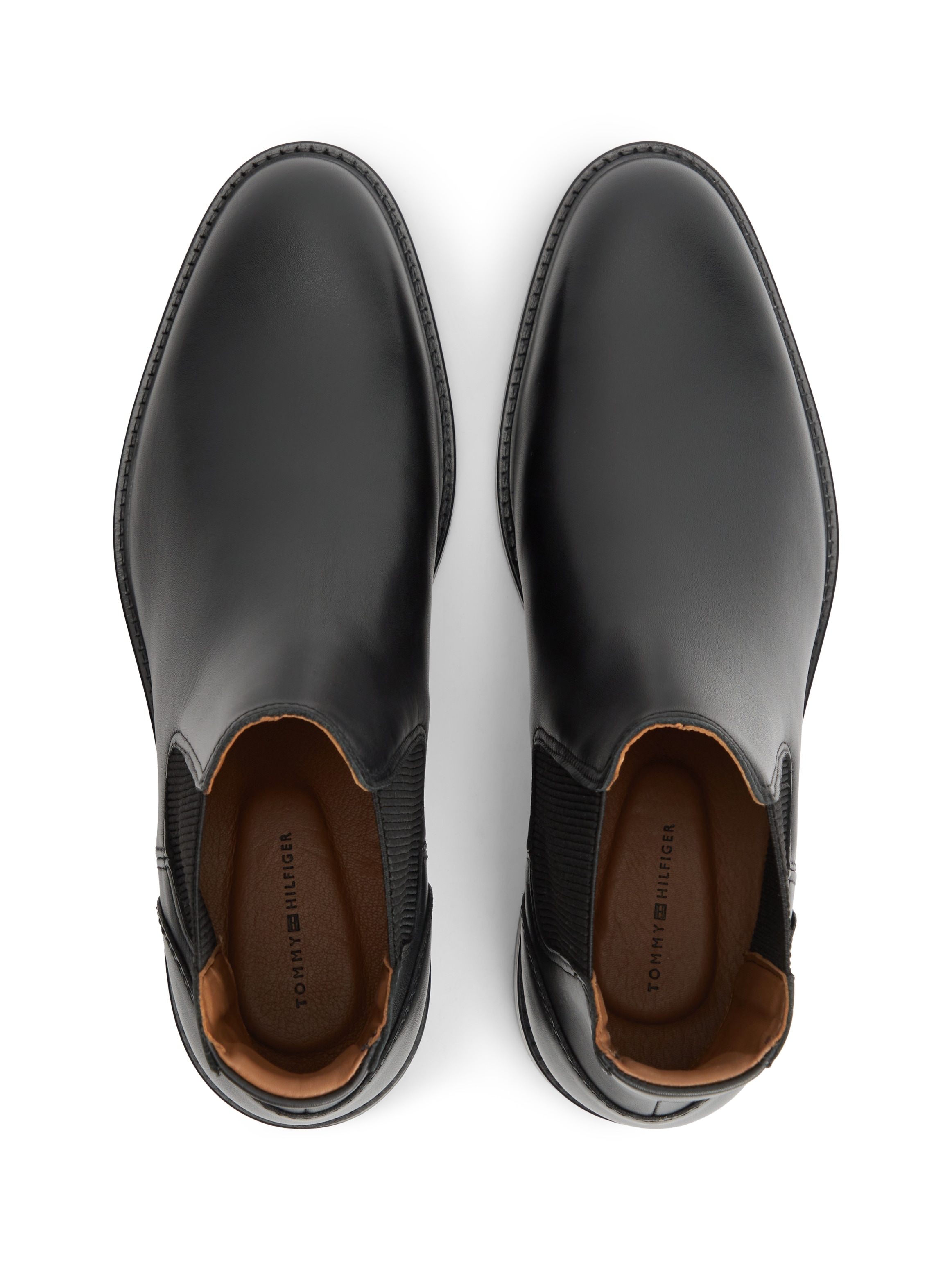 Tommy Hilfiger Chelseaboots »CORPORATE DRESSY LTH CHELSEA«  Stiefelette, Businessboots mit Used Finish