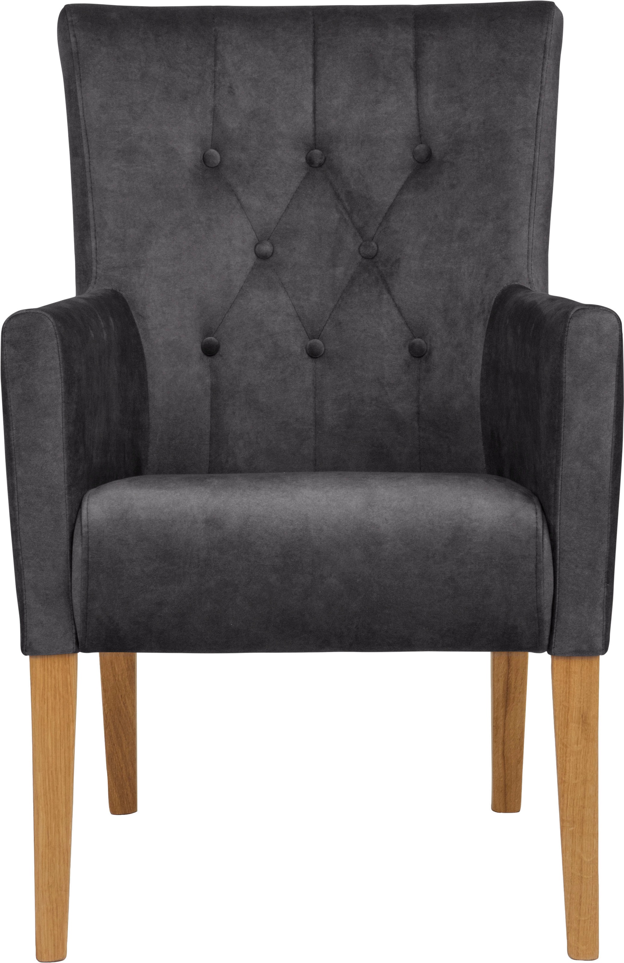 Home affaire Esszimmerstuhl »King« () Armlehnstuhl mit Knopfheftung, Polste günstig online kaufen