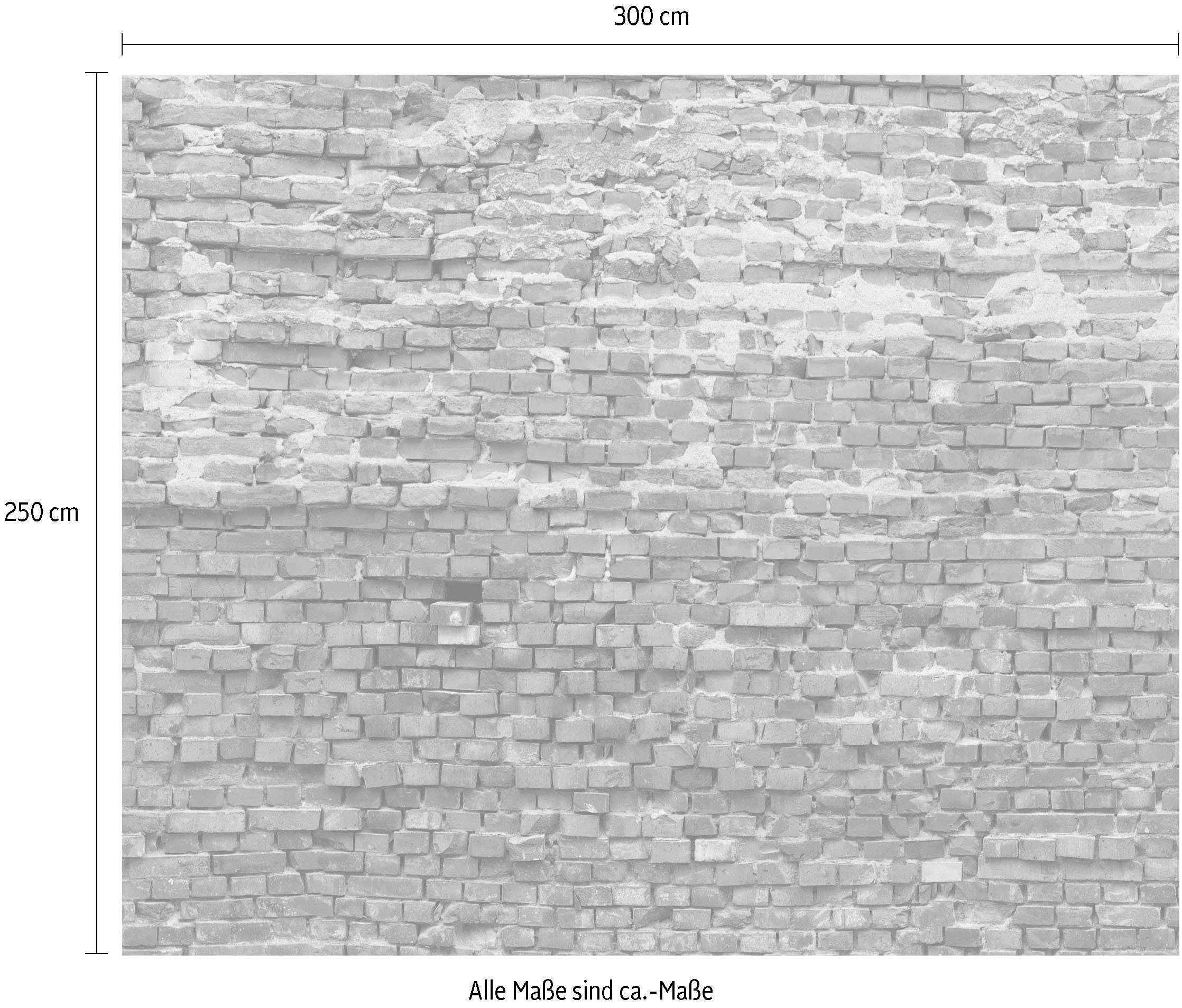 Komar Vliestapete »Digitaldruck Vlies - Bricklane - Größe 300 x 250 cm«, bedruckt, Wohnzimmer, Schlafzimmer