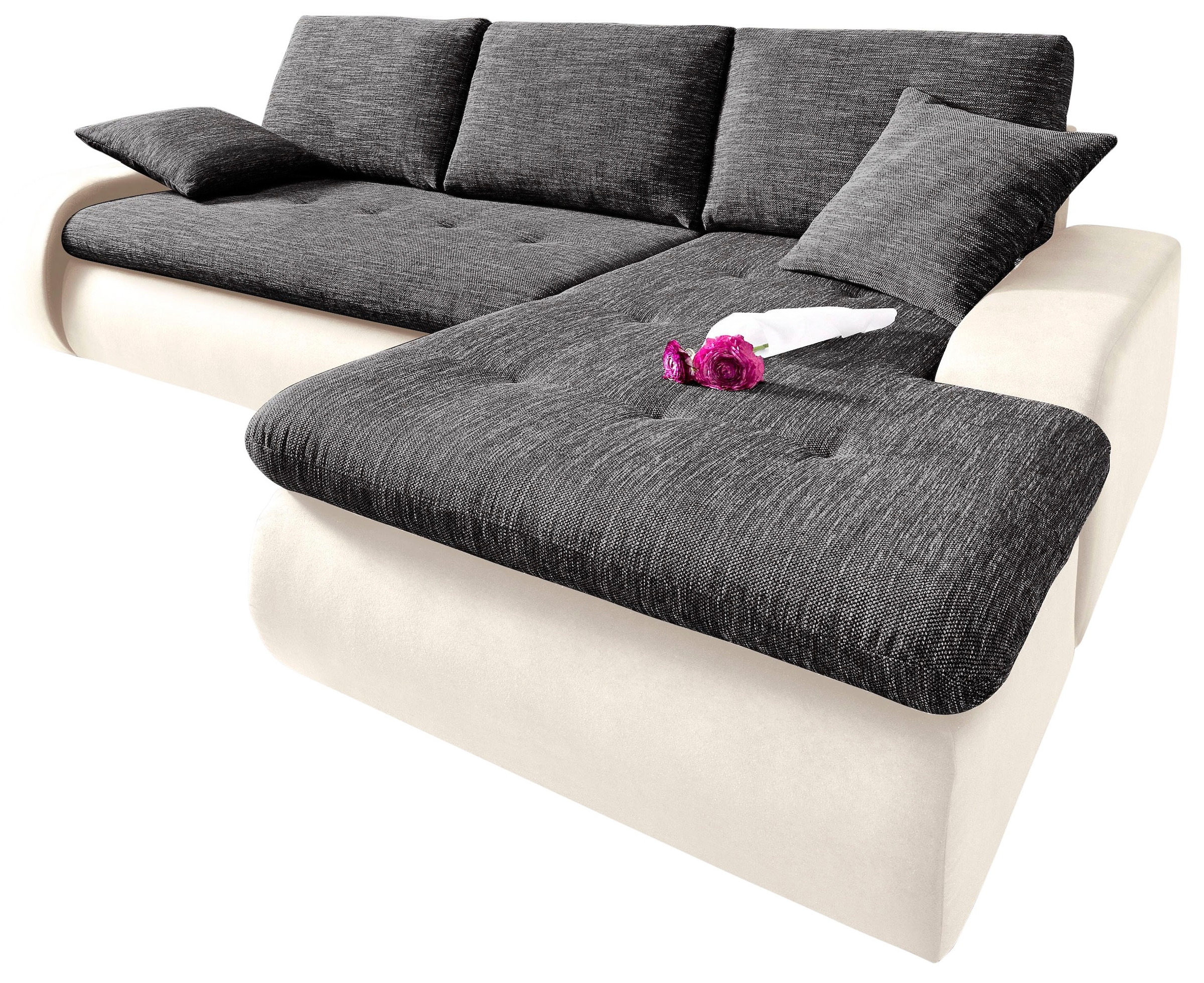 TRENDMANUFAKTUR Ecksofa »Indie, modern und bequem, Materialmix, OTTOs Choic günstig online kaufen
