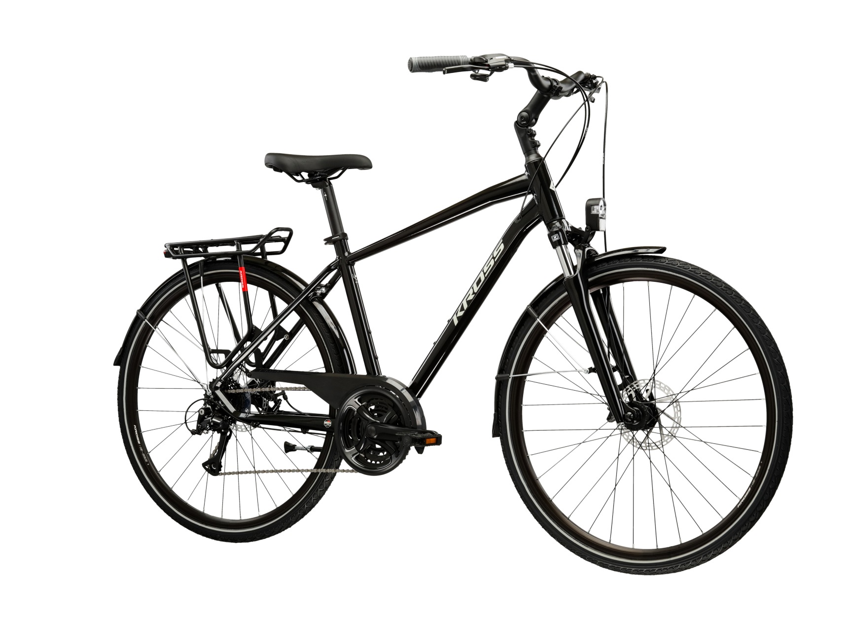 Kross Trekkingrad »Herren-Trekkingrad 28" Trans 3.0 Schwarz 24 Gänge Kollektion 2026« 24 Gang Shimano ACERA M3020 Schaltwerk Kettenschaltung