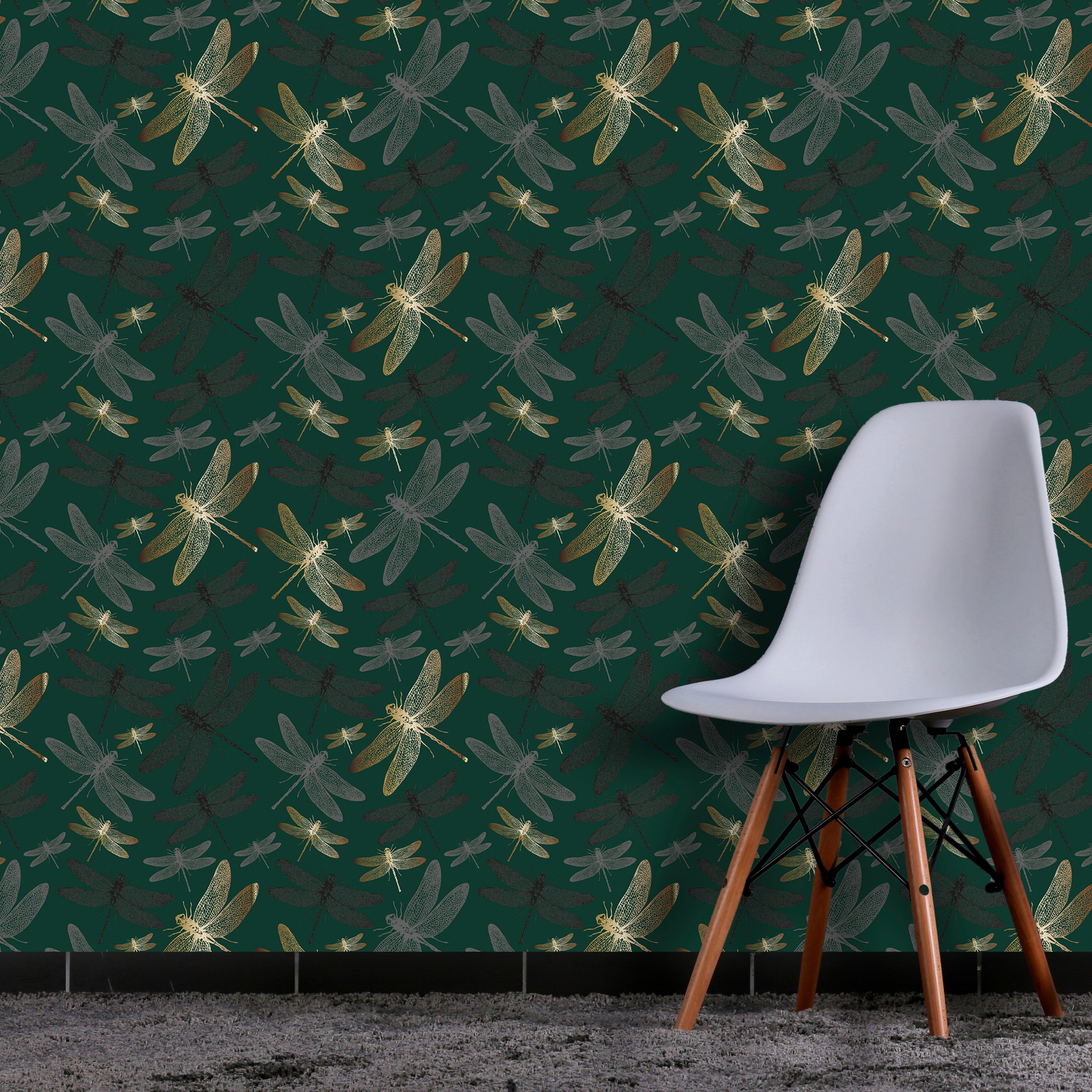 queence Vinyltapete »Flyers«, animal print-Fellimitat-Motiv-bedruckt-Reptilienprägung-tropisch, 90x250cm, selbstklebend, kinderleichte Anbringung, Sticker