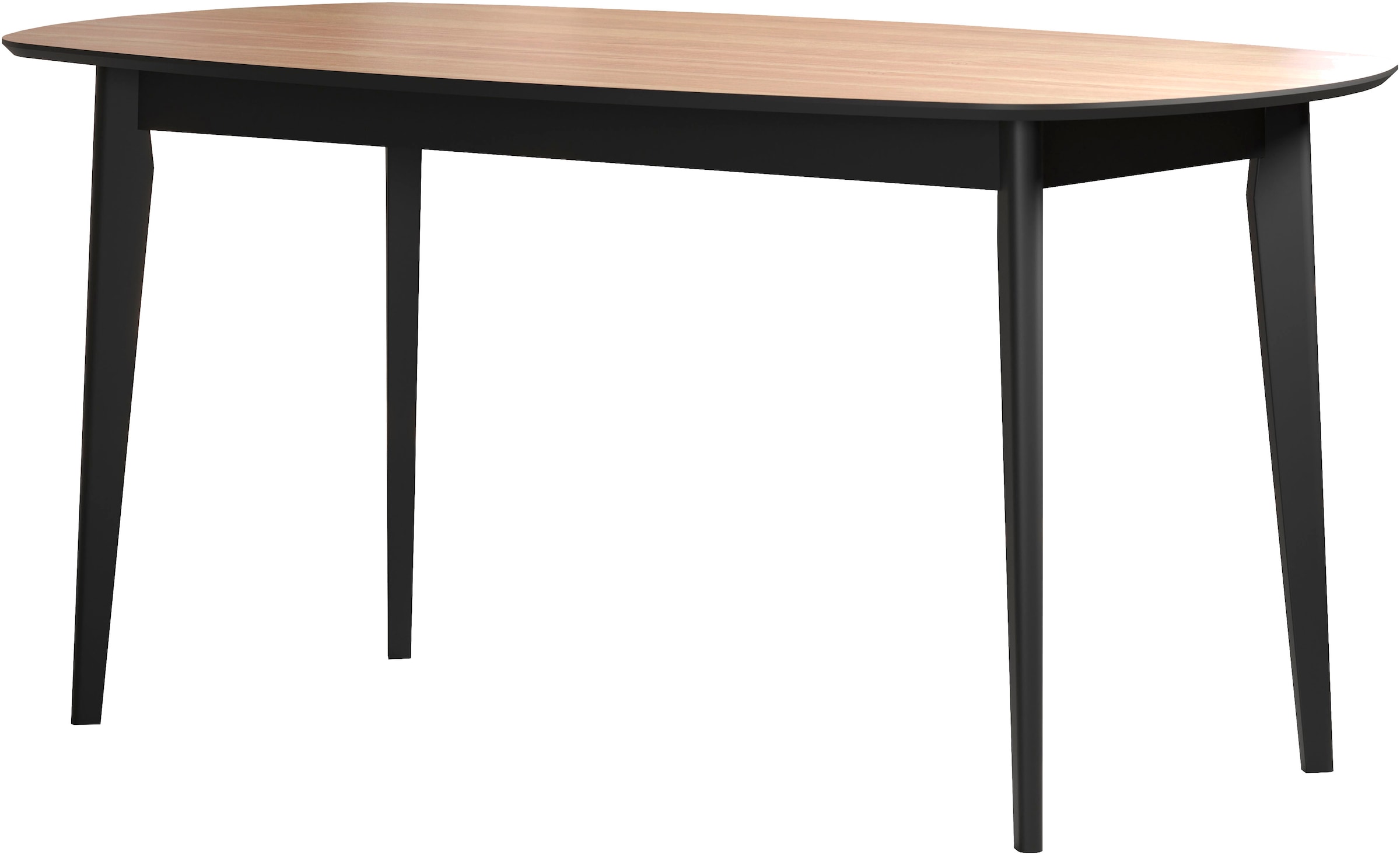 Home affaire Esstisch »Ronda« 1 Stk. tlg. Esszimmertisch oval auf Massivholzfüßen - (B/T/H) 160/90/77 cm