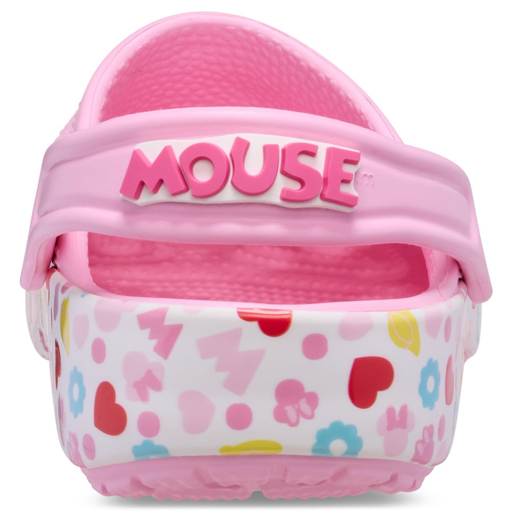 Crocs Clog »Mickey Friends Minnie Classic Clog K«, Hausschuh mit buntem Motiv