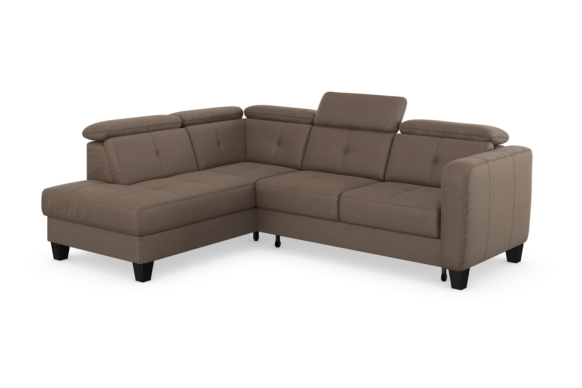 sit&more Ecksofa »Belluci L-Form«, inklusive Federkern, wahlweise mit Bettfunktion und Bettkasten