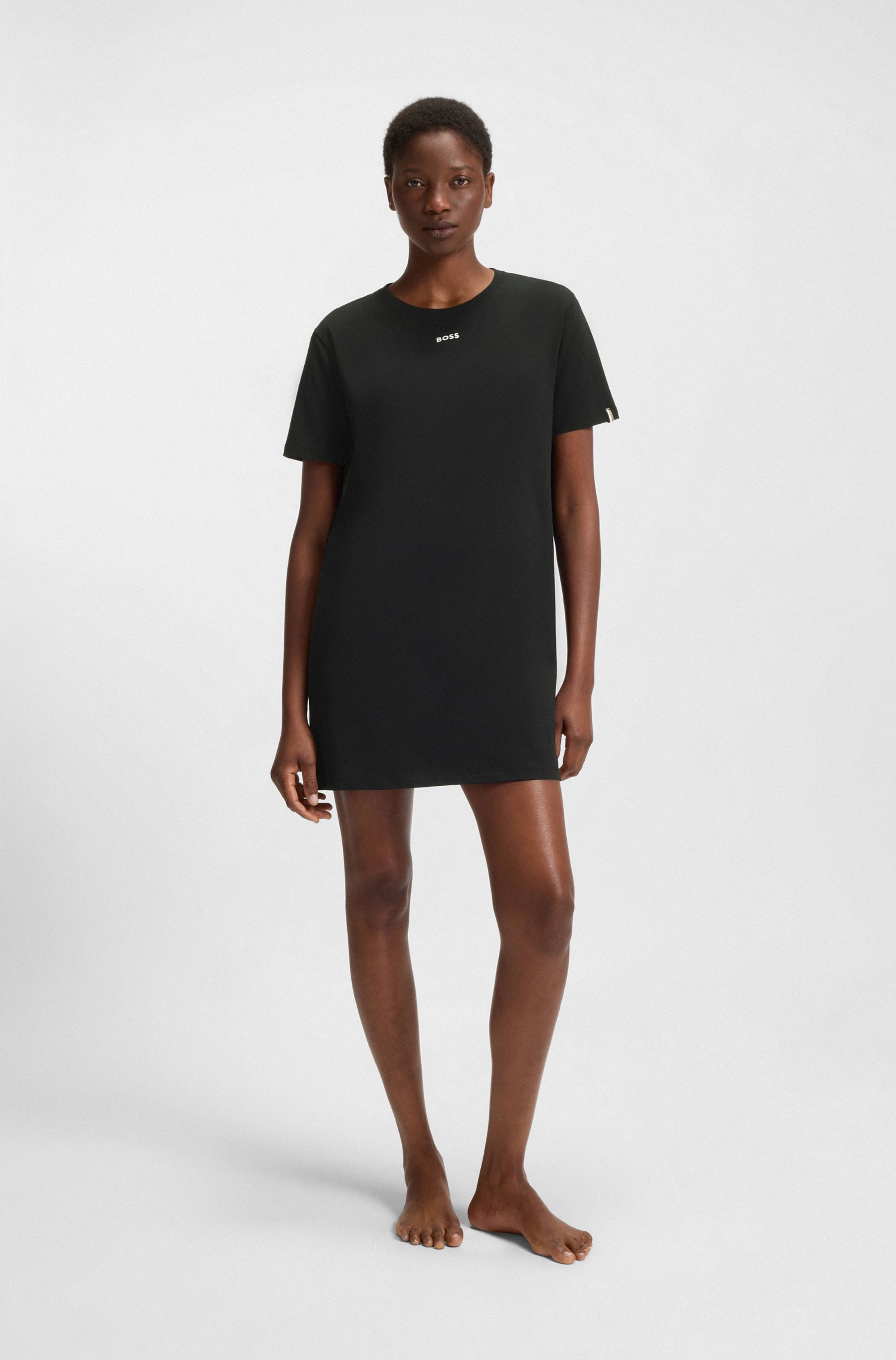 BOSS Nachthemd, weiches Baumwoll Nachtkleid
