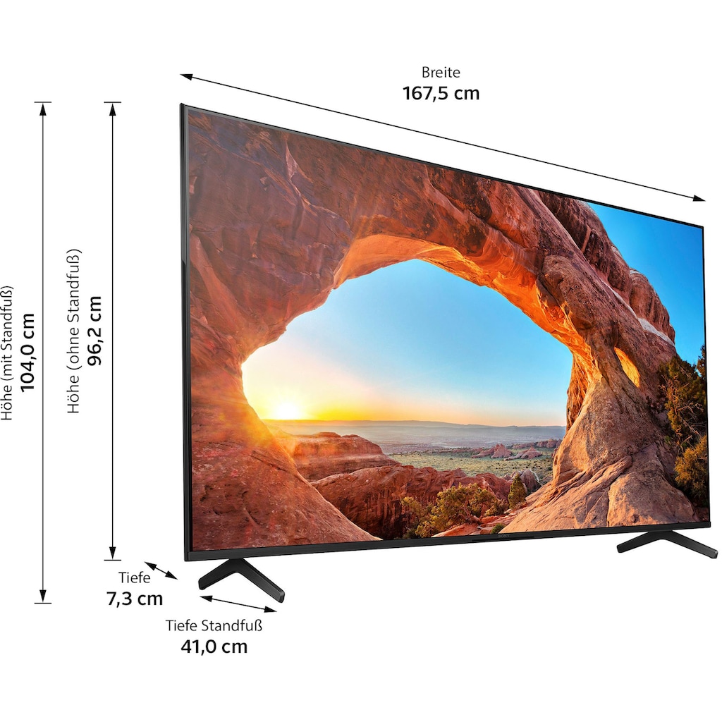 Sony LCD-LED Fernseher »KD-75X85J«, 189 cm/75 Zoll, 4K Ultra HD, Smart-TV, Smart TV